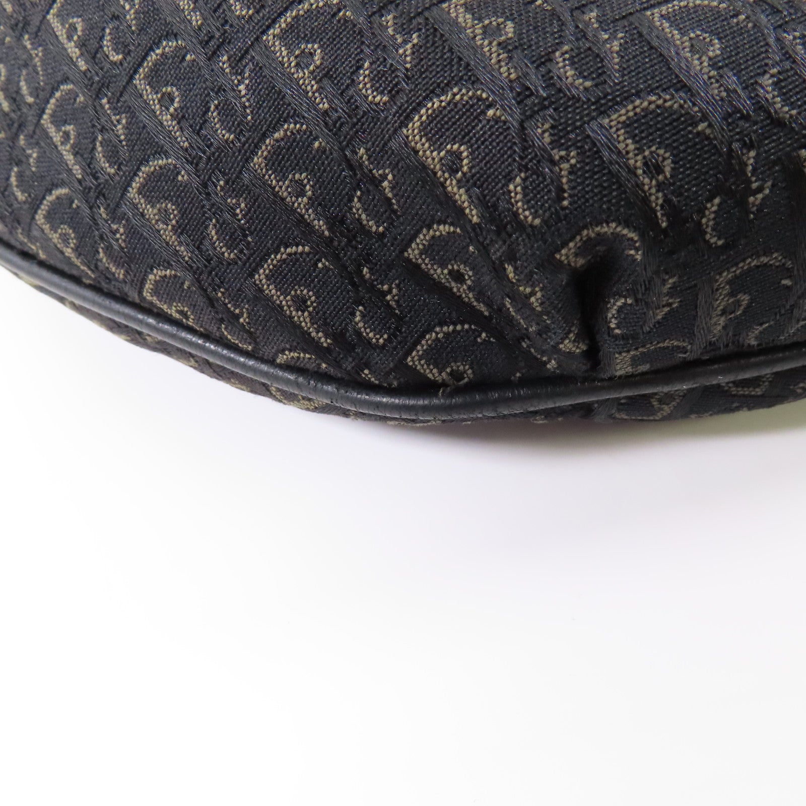 Dior 帆布Shoulder Bag銀扣肩背袋黑色