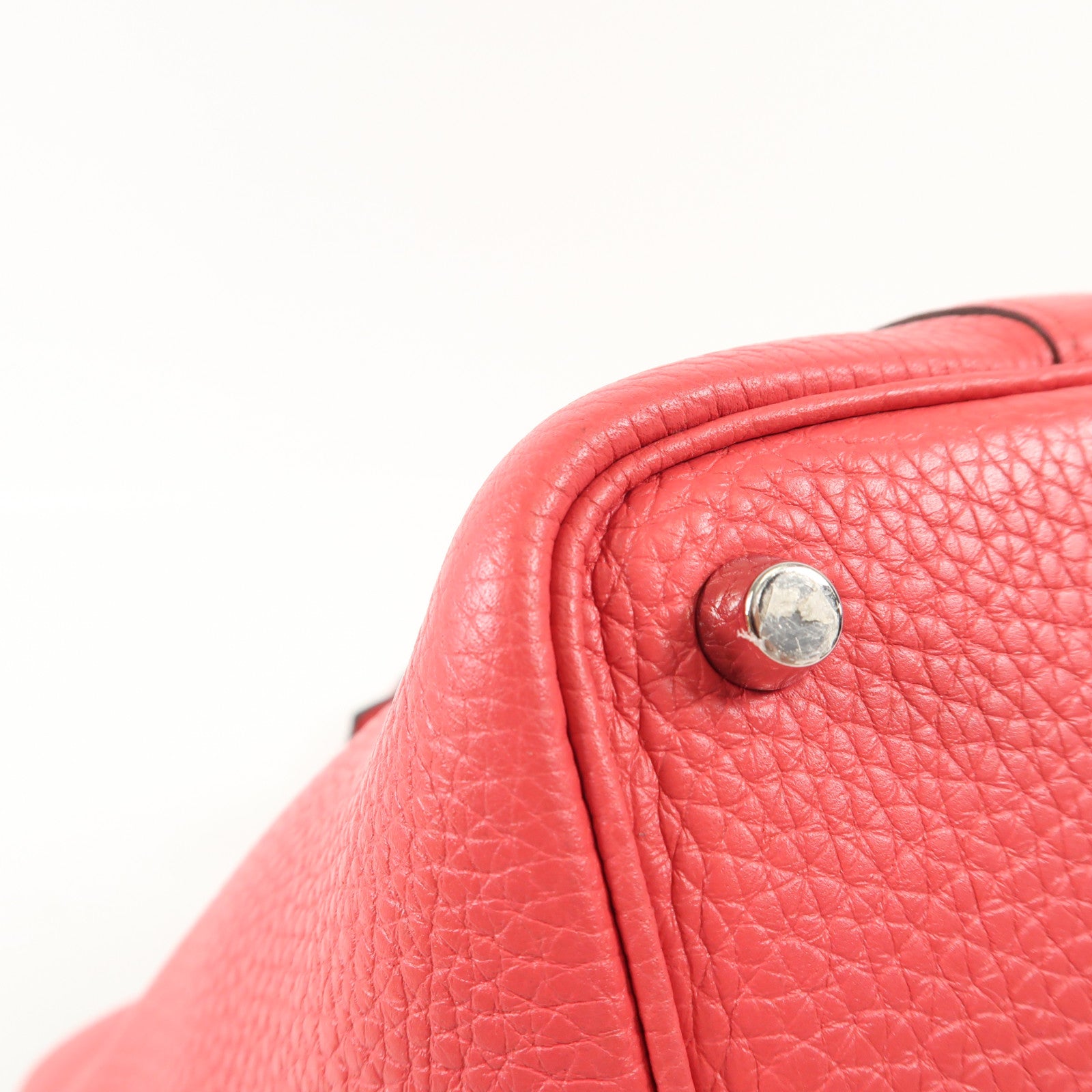 HERMES Clemence皮革Picotin PM銀扣手挽袋I6/Rose Extrem