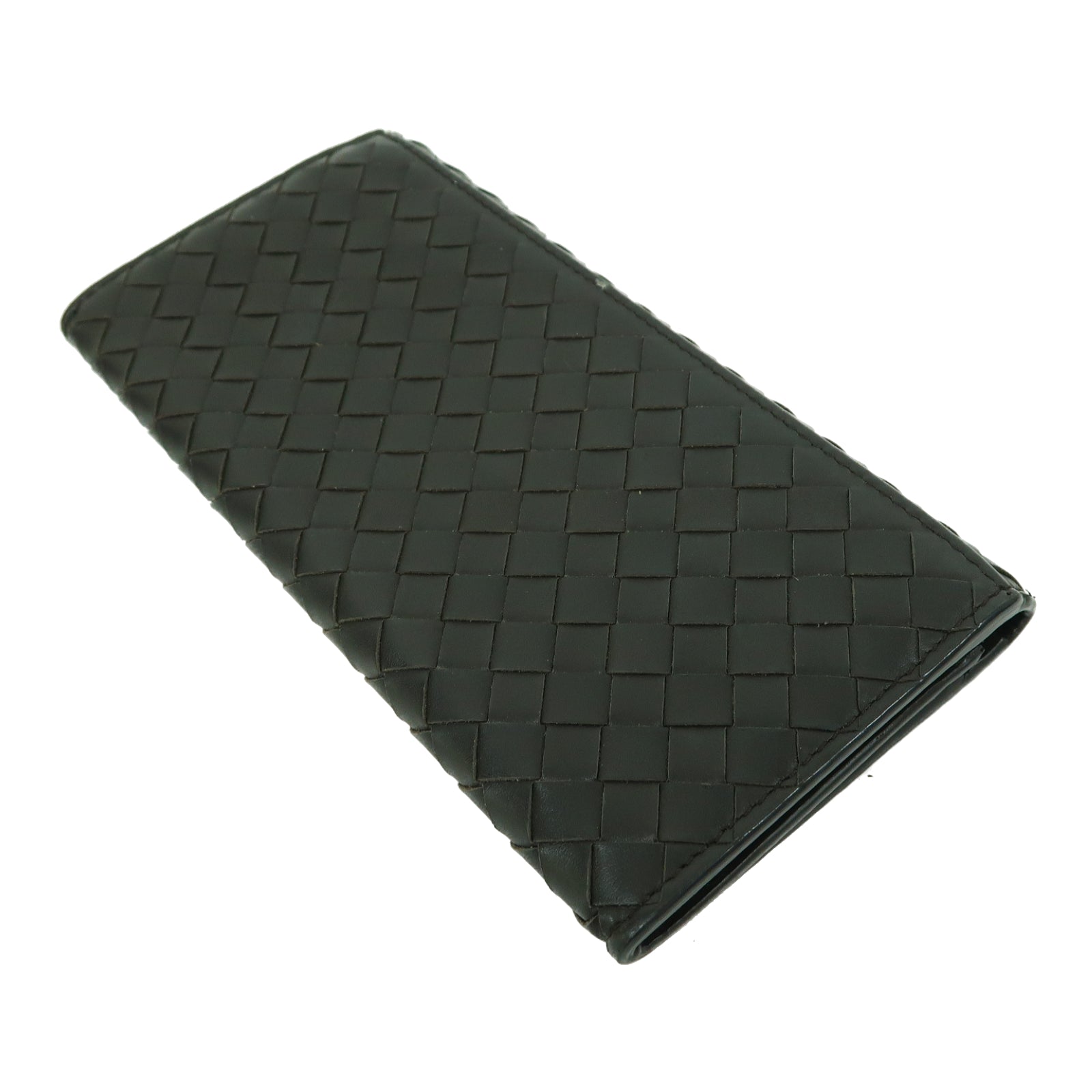 BOTTEGA VENETA 織紋皮革Long Wallet長錢包啡色
