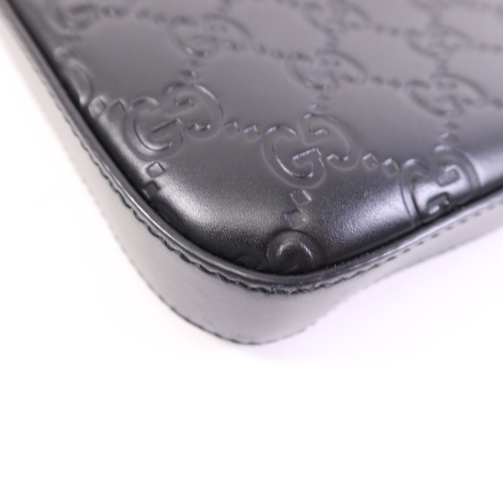 GUCCI 牛皮皮革Shoulder Bag銀扣肩背袋