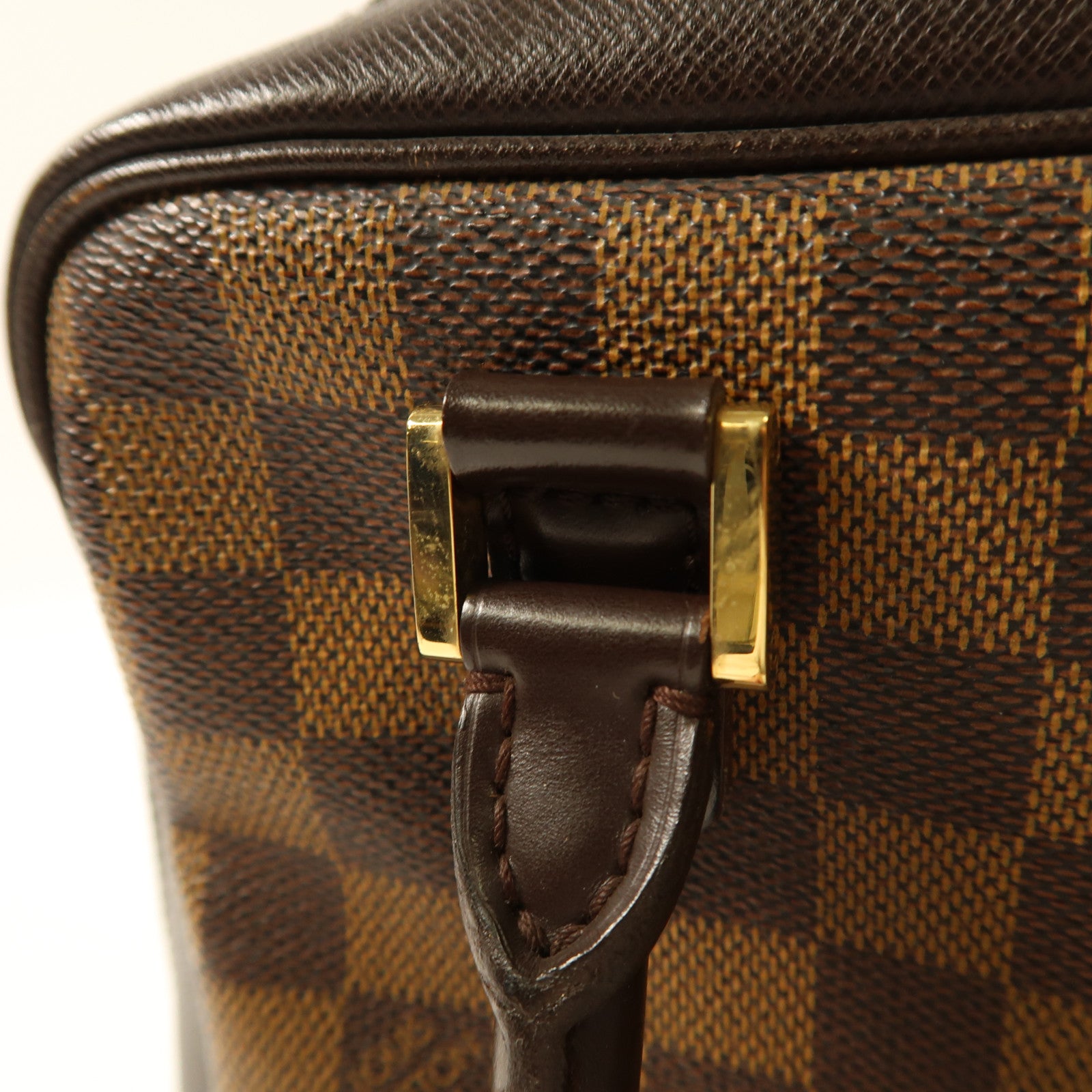 LOUIS VUITTON Damier Brera金扣手挽袋啡色
