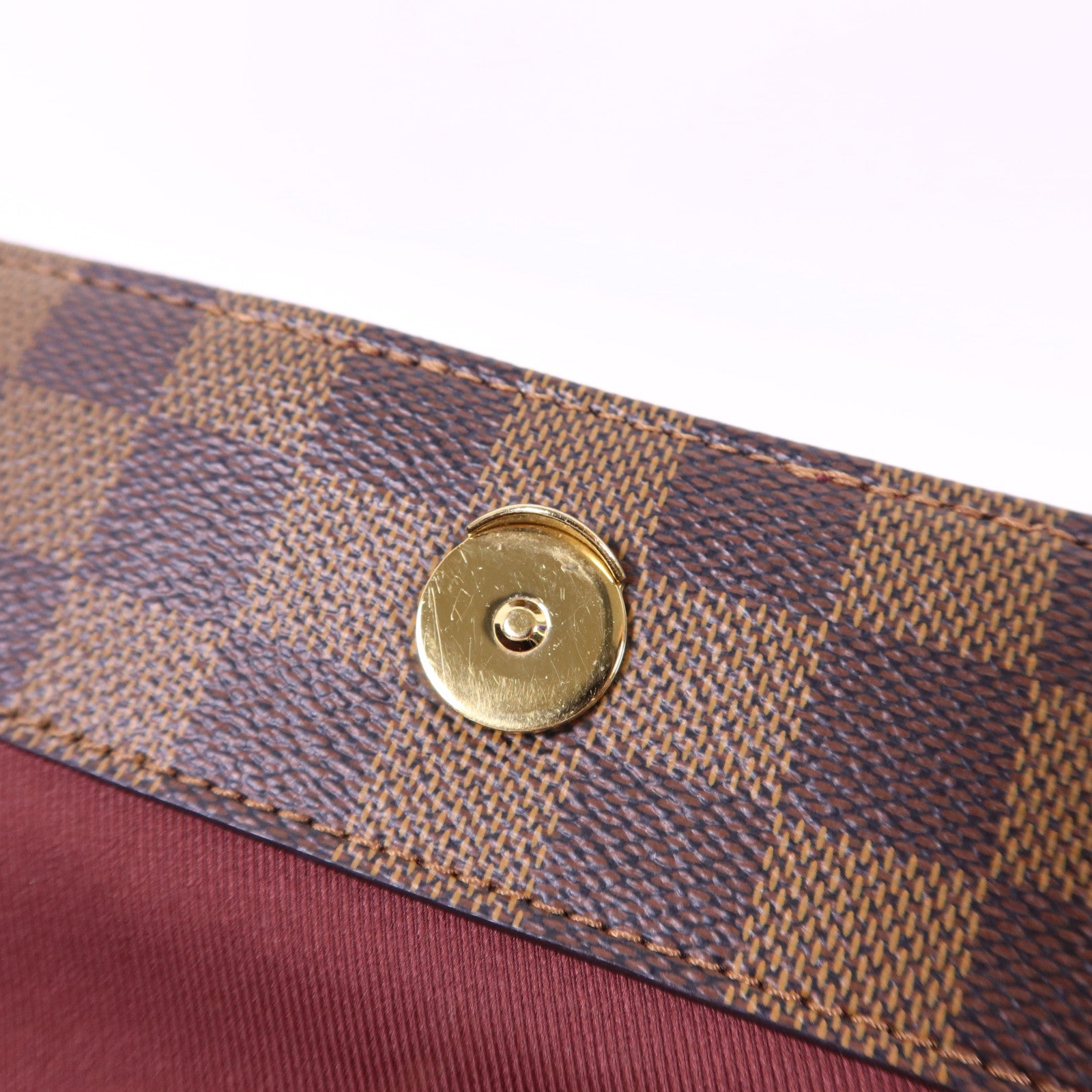 LOUIS VUITTON Damier Bond Street Magnolia金扣手挽肩背兩用袋