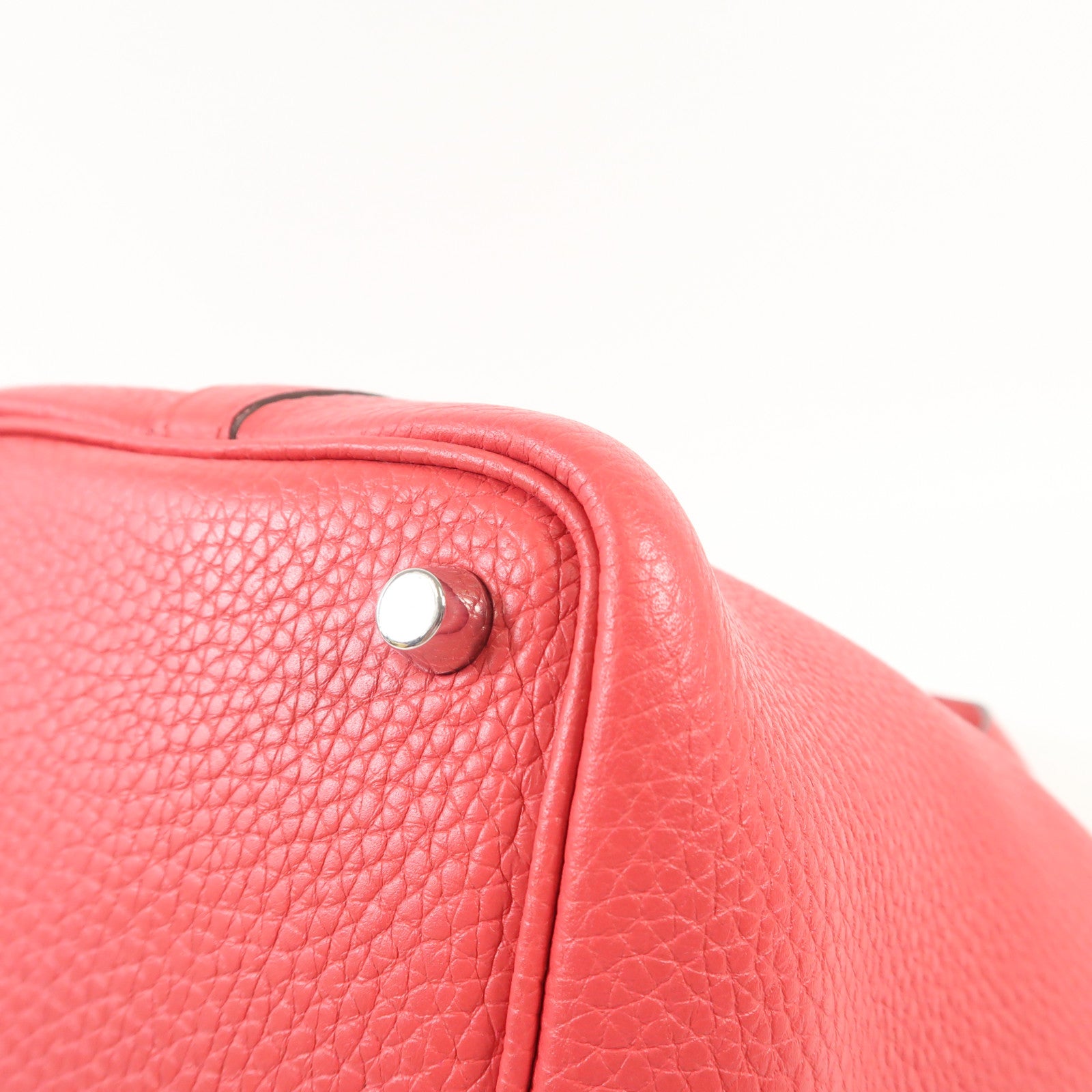 HERMES Clemence皮革Picotin PM銀扣手挽袋I6/Rose Extrem