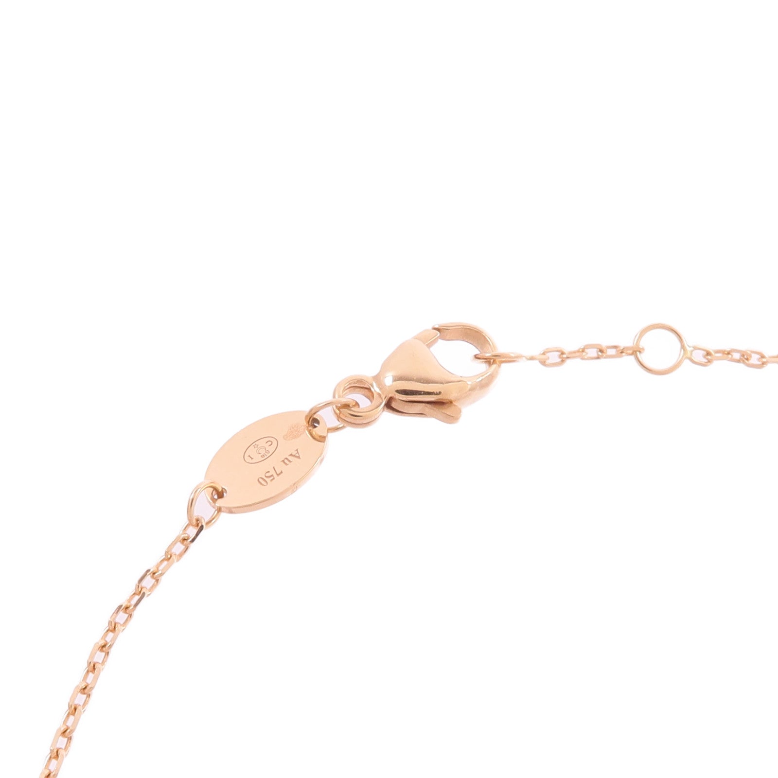 Chaumet 18K玫瑰金/珍珠母貝Jeux De Liens鑽石手鏈