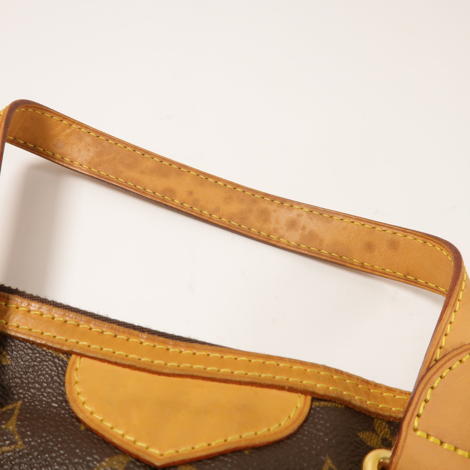 LOUIS VUITTON Monogram Palermo PM金扣手挽肩背兩用袋棕色