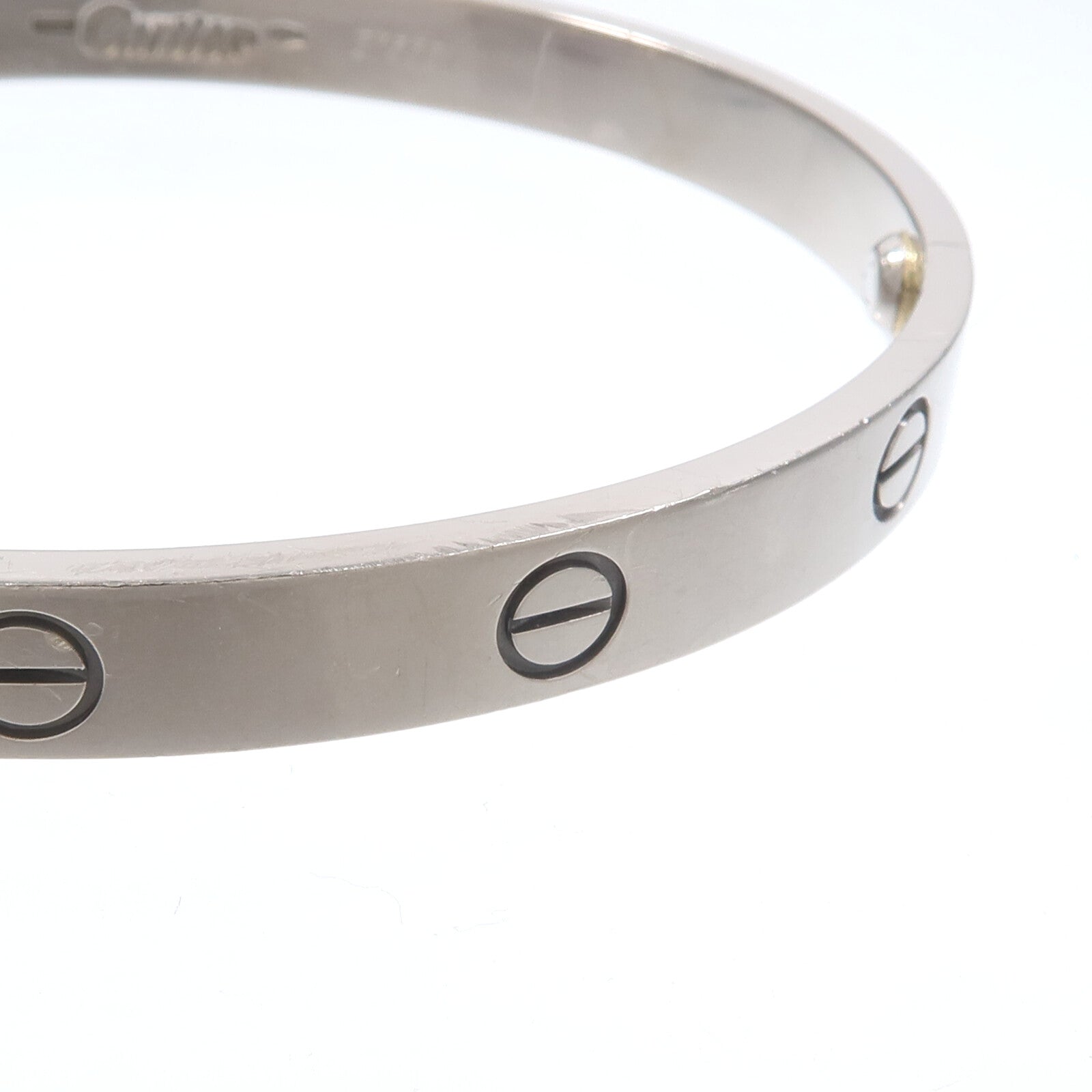 CARTIER 18K白金Love Bracelet手鐲