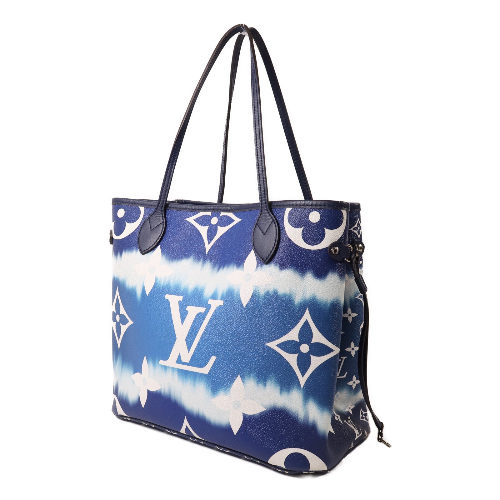 LOUIS VUITTON Monogram Escale Neverfull MM銀扣手挽袋