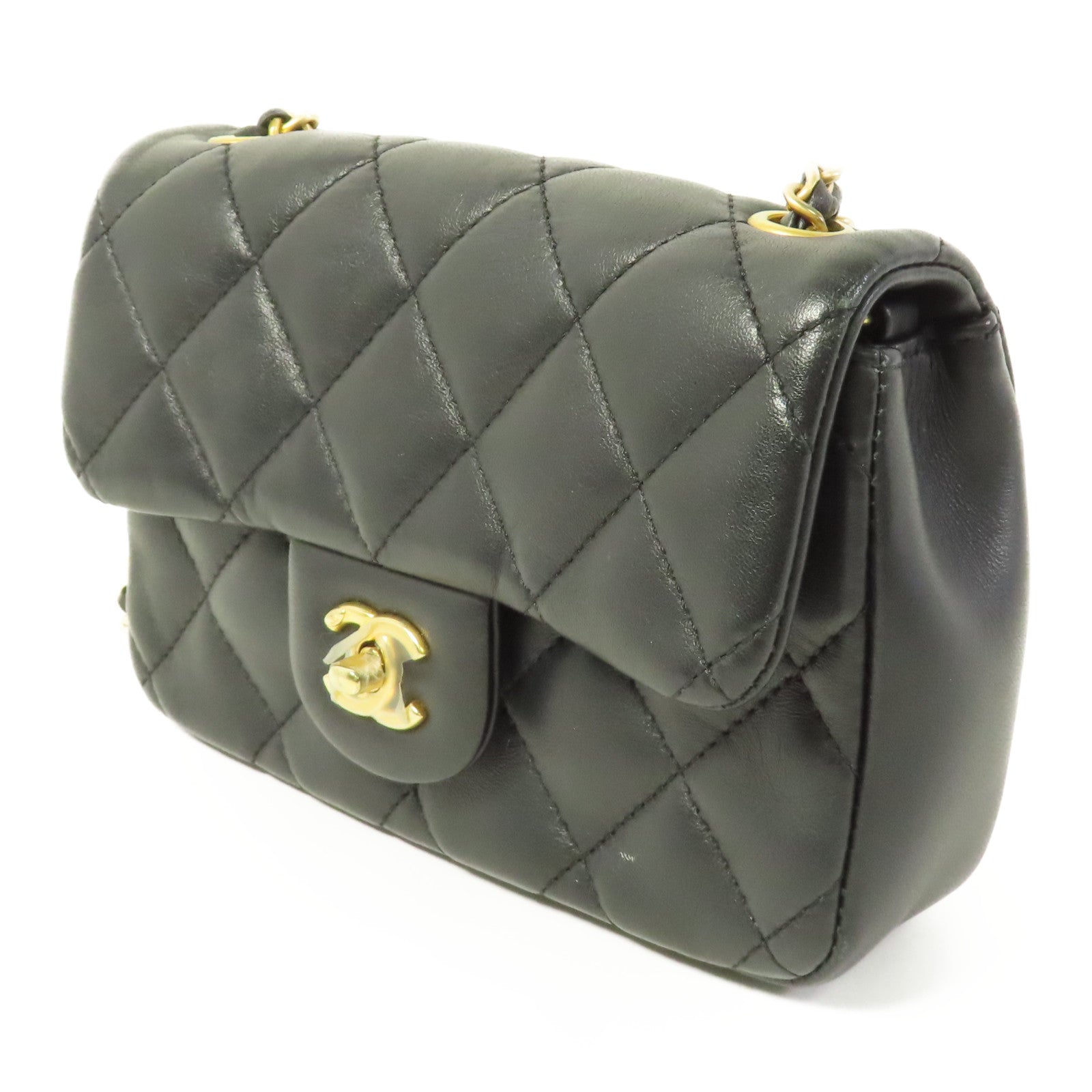 CHANEL 羊皮皮革Heart Charm Mini Flap金扣肩背袋