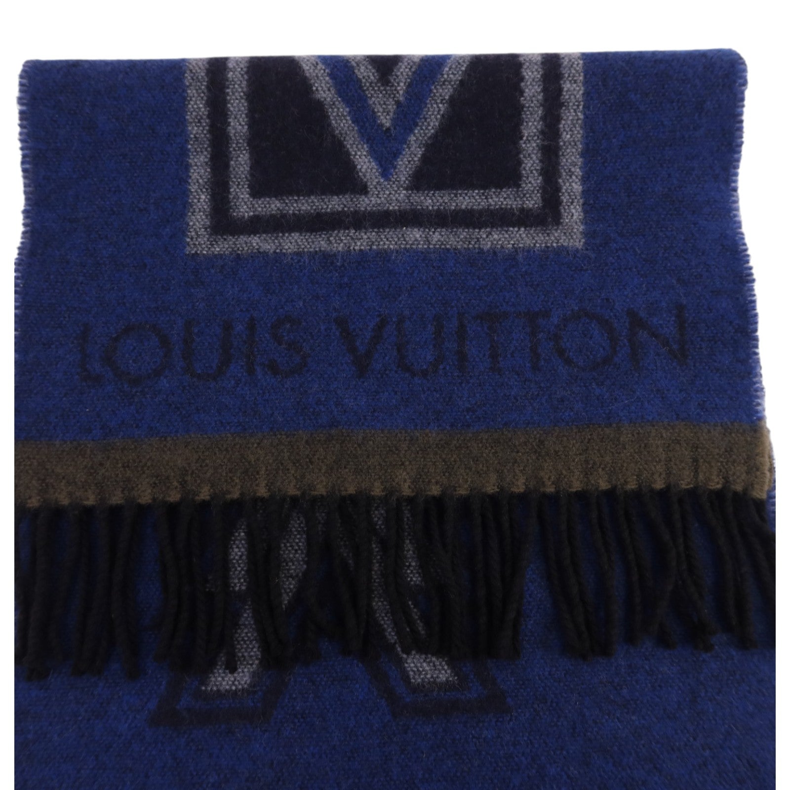 LOUIS VUITTON 羊毛/羊絨Echarpe LV Sticker Scarf圍巾