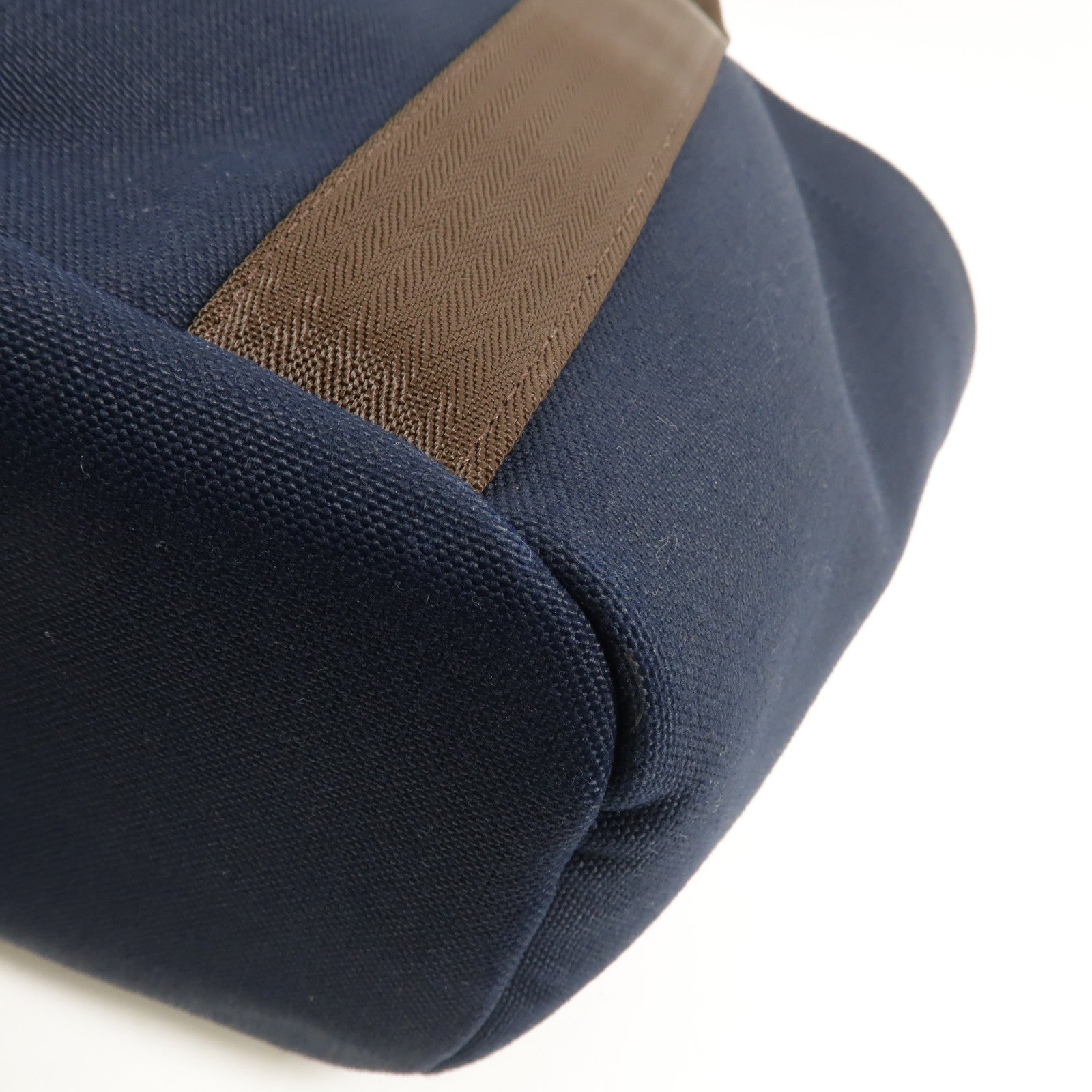 HERMES 帆布Grooming Bag手挽肩背兩用袋Blue Navy/Feu