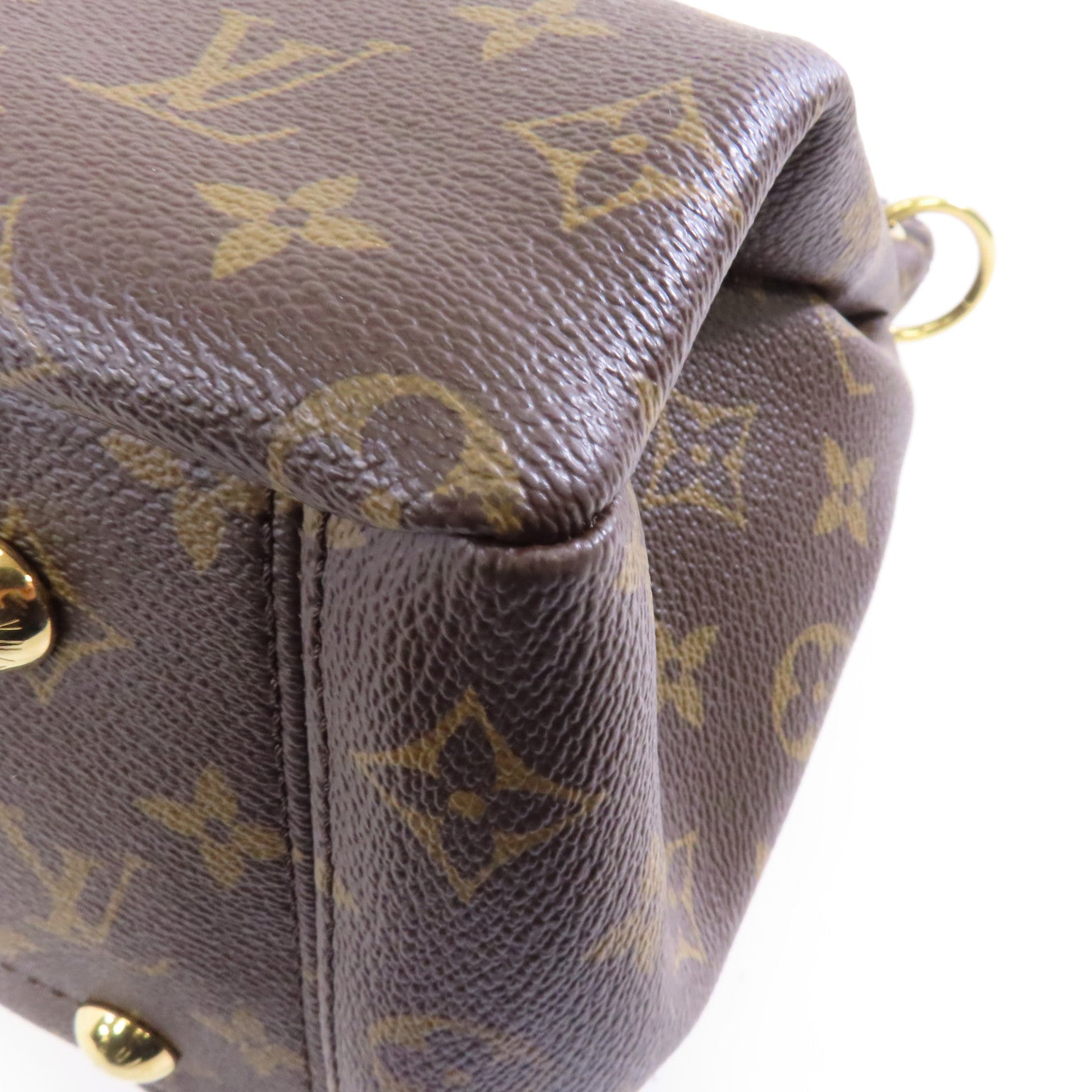 LOUIS VUITTON 【激減優惠】Monogram Pallas MM金扣手挽肩背兩用袋啡色