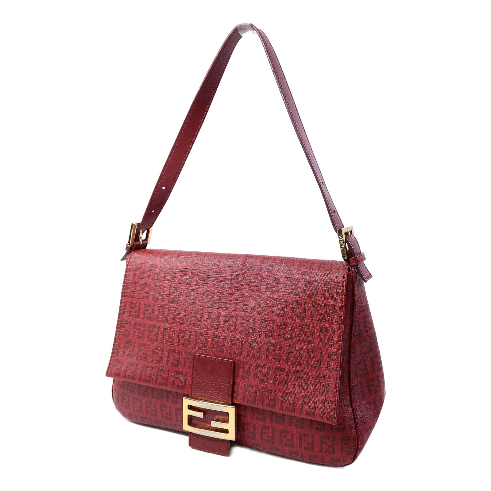 FENDI 塗層帆布Zucchino Mamma Baguette肩背袋