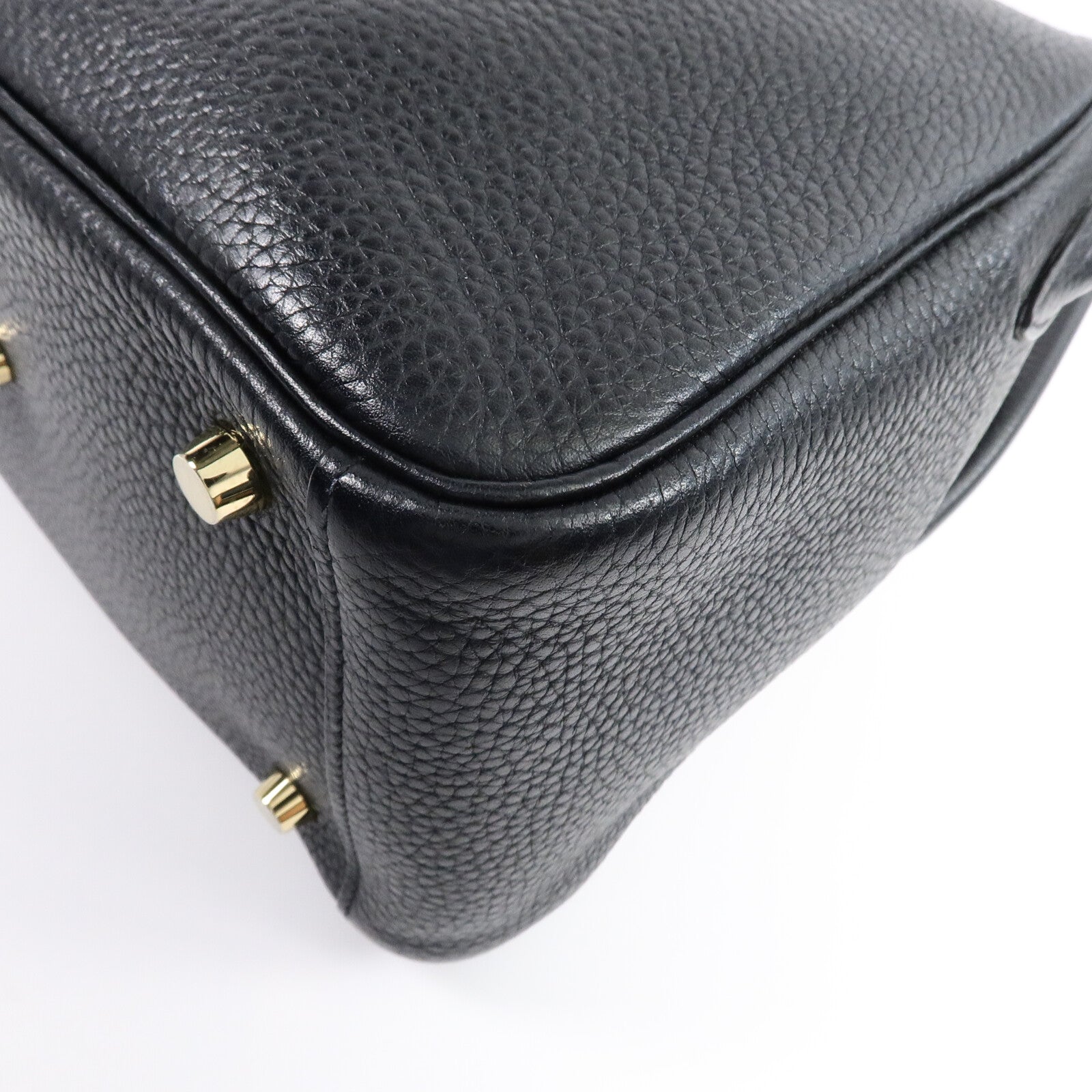 HERMES Clemence皮革Lindy 26手挽肩背兩用袋Noir