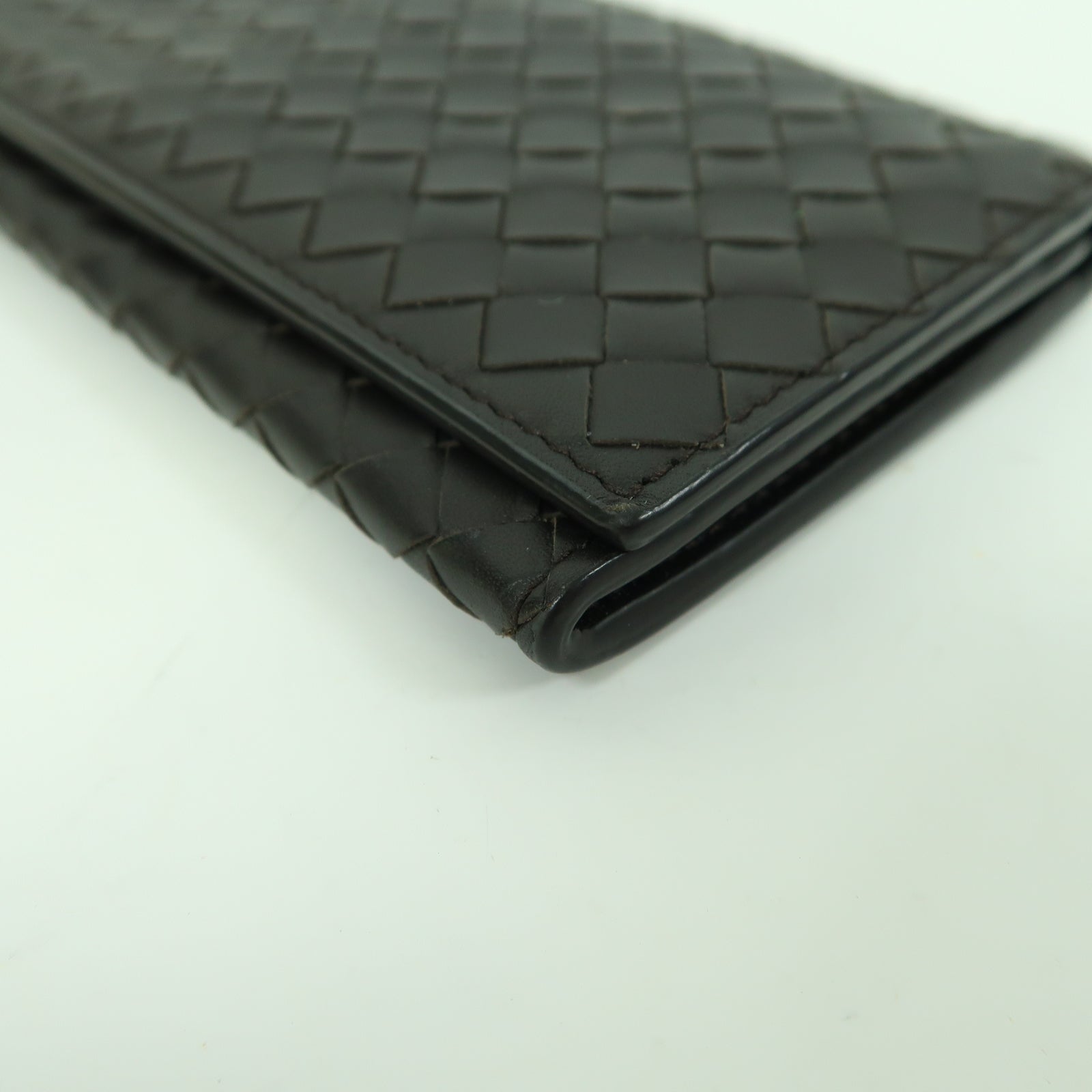 BOTTEGA VENETA 織紋皮革Long Wallet長錢包啡色