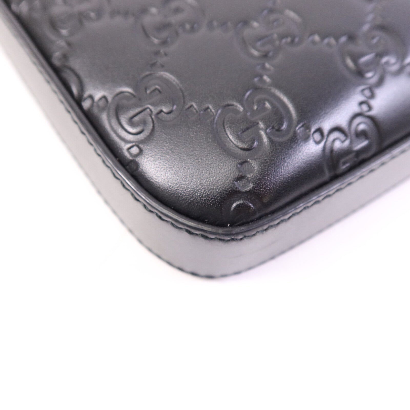 GUCCI 牛皮皮革Shoulder Bag銀扣肩背袋