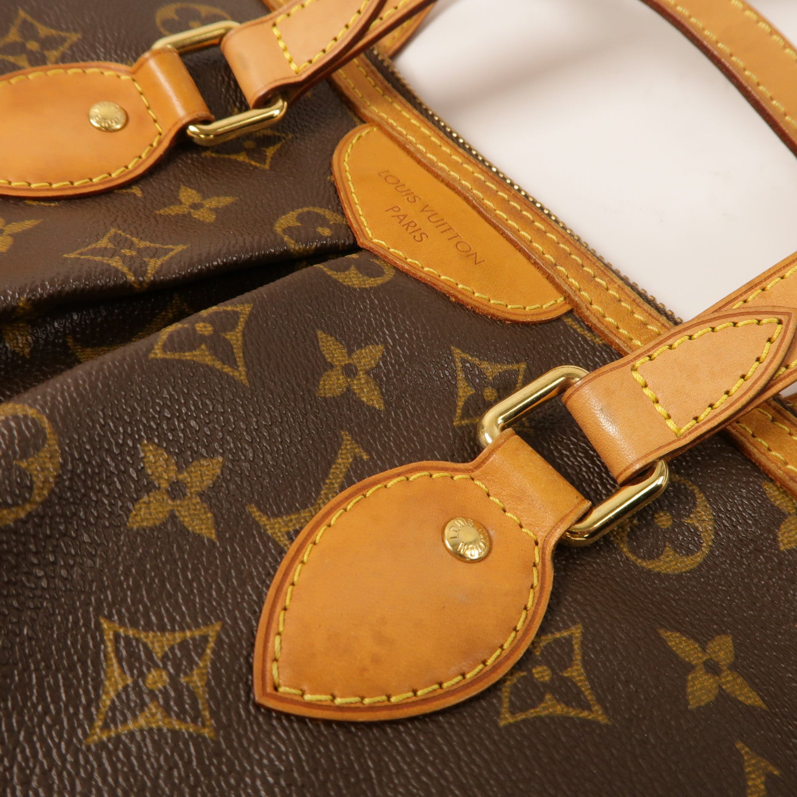 LOUIS VUITTON Monogram Palermo PM金扣手挽肩背兩用袋棕色