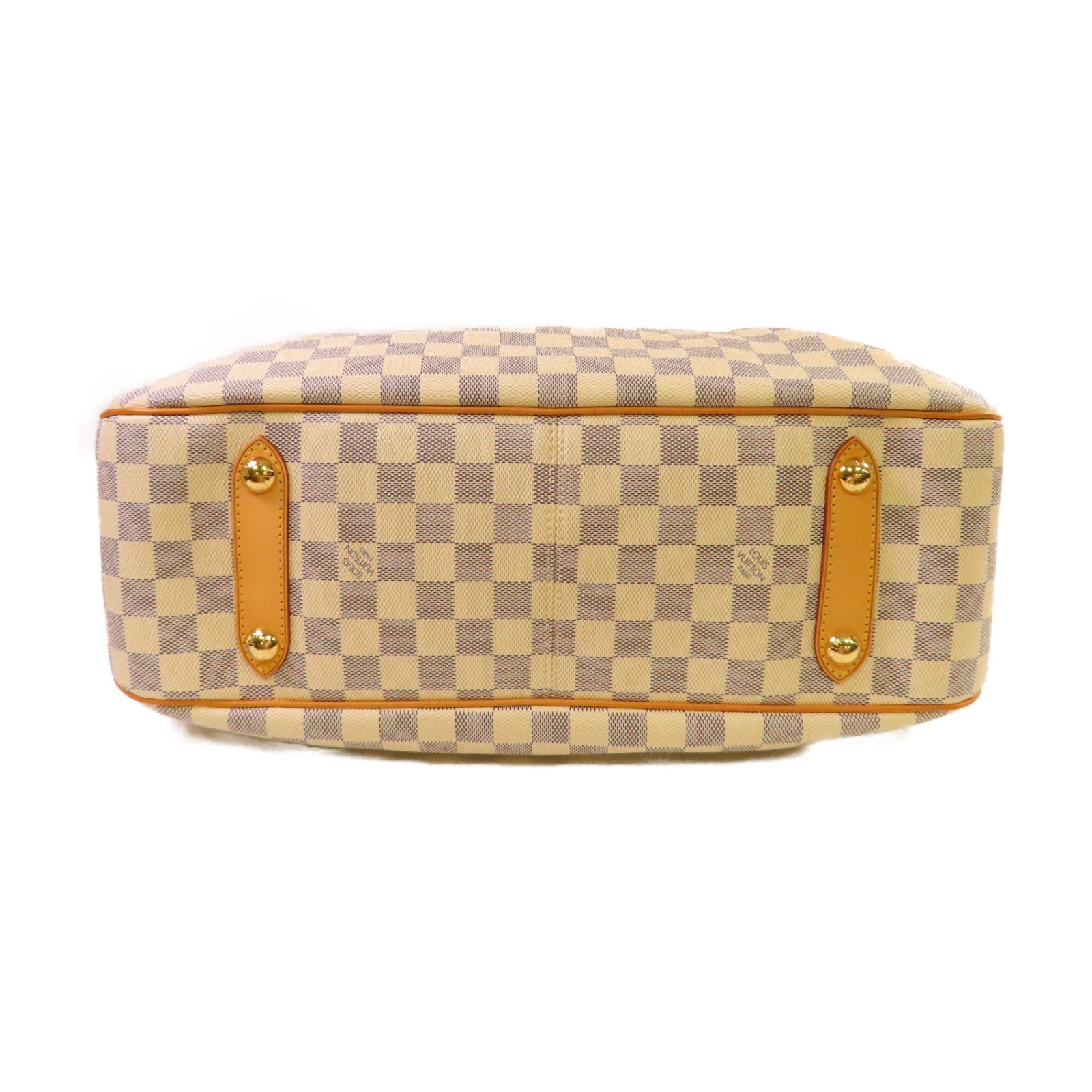 LOUIS VUITTON Damier Azur Siracusa GM 2 Way Shoulder Bag金扣手挽肩背兩用袋米白色/啡色