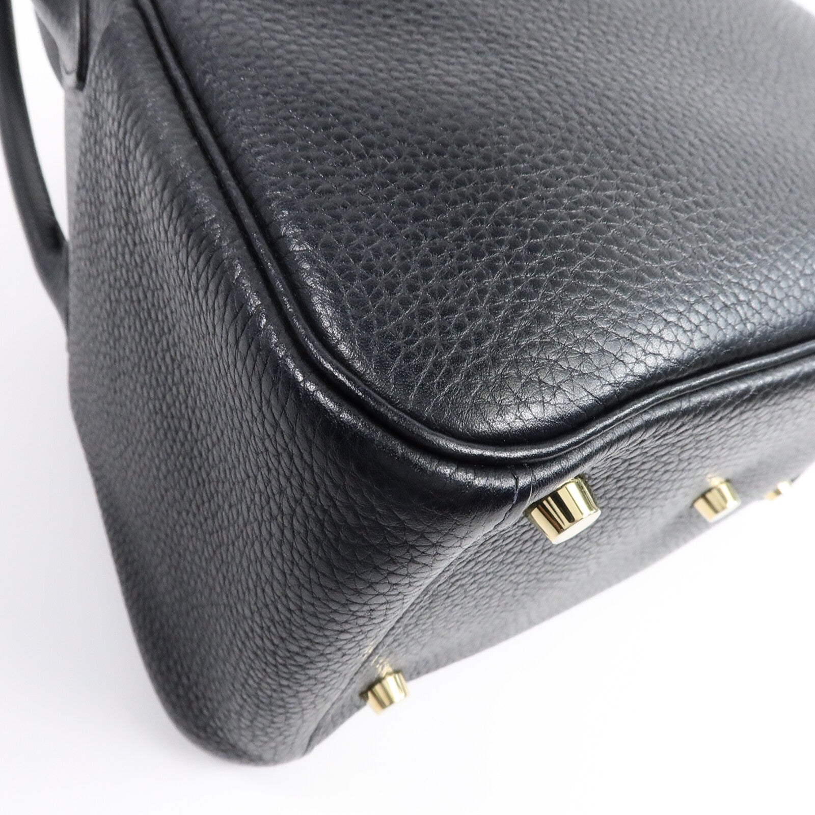 HERMES Clemence皮革Lindy 26手挽肩背兩用袋Noir