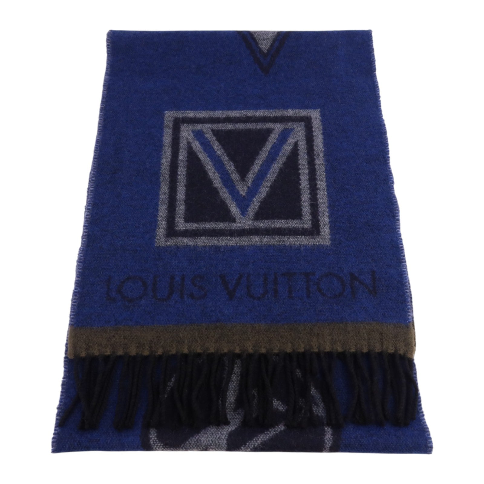 LOUIS VUITTON 羊毛/羊絨Echarpe LV Sticker Scarf圍巾