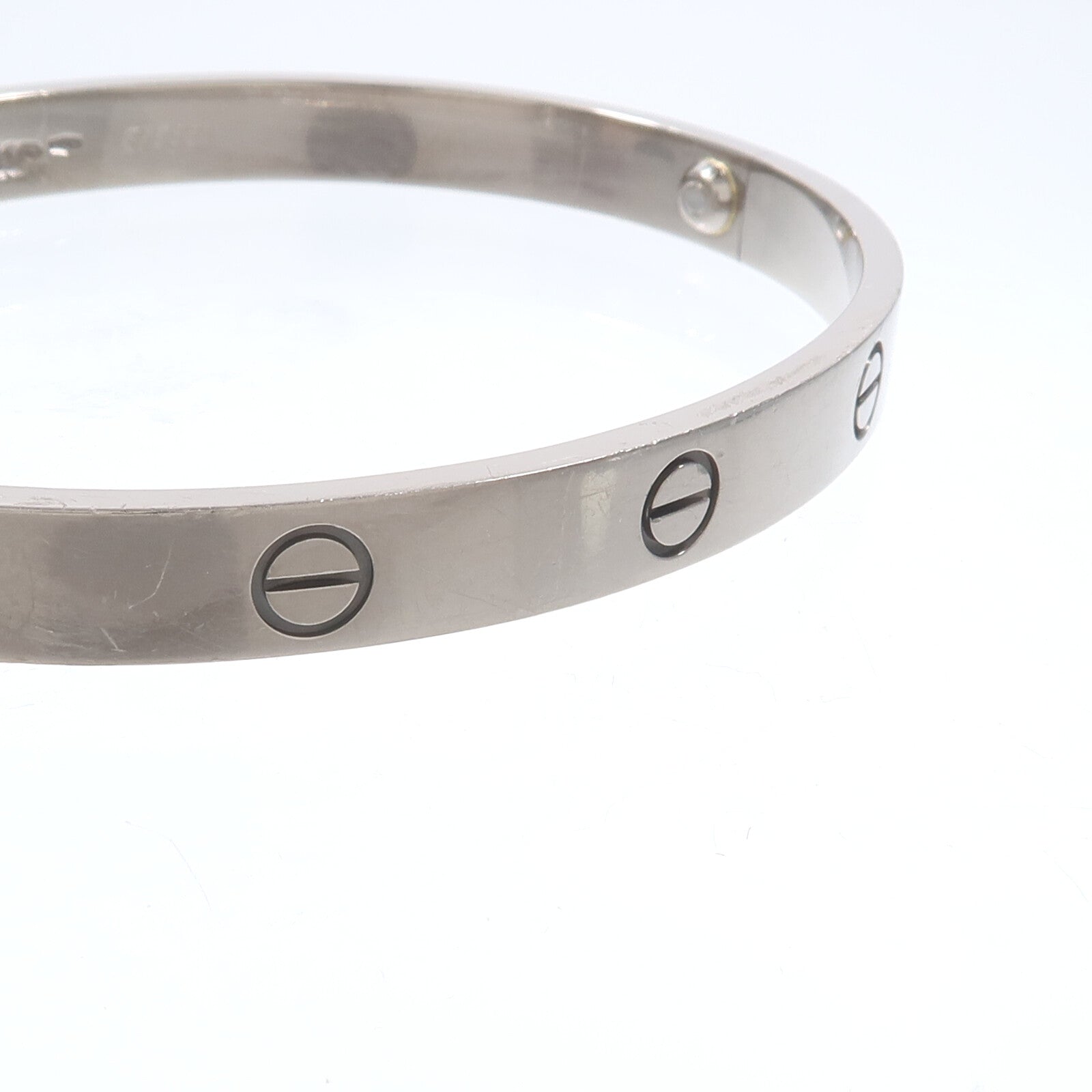 CARTIER 18K白金Love Bracelet手鐲