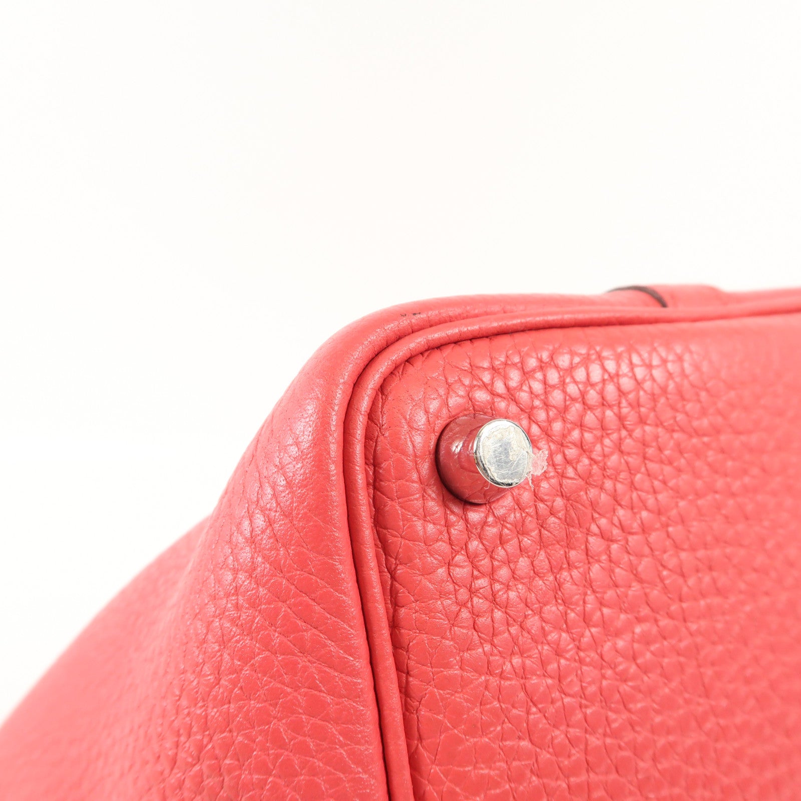 HERMES Clemence皮革Picotin PM銀扣手挽袋I6/Rose Extrem