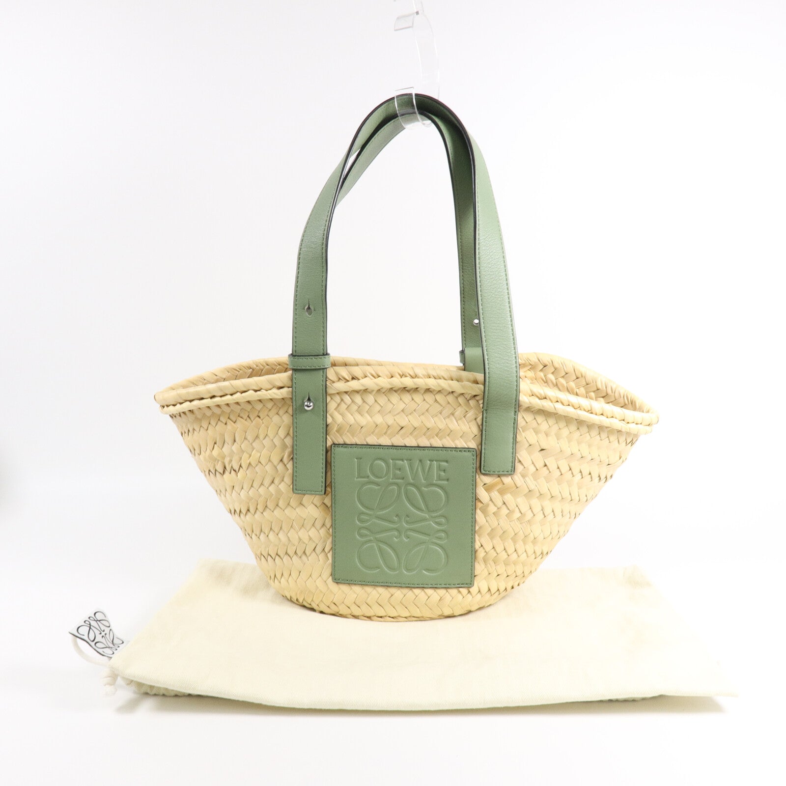 LOEWE 酒椰/皮革Basket Bag肩背袋/手挽袋