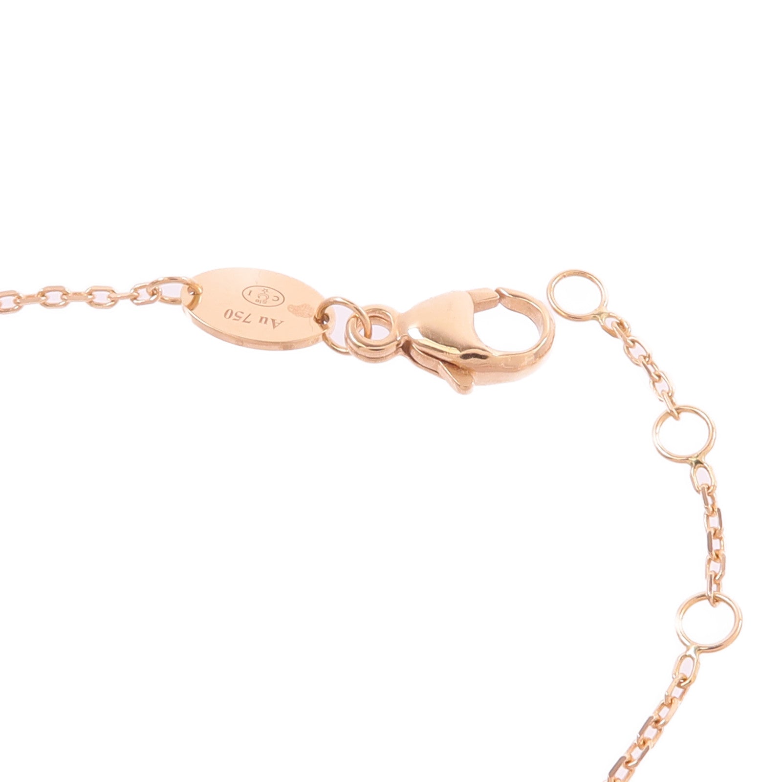 Chaumet 18K玫瑰金/珍珠母貝Jeux De Liens鑽石手鏈