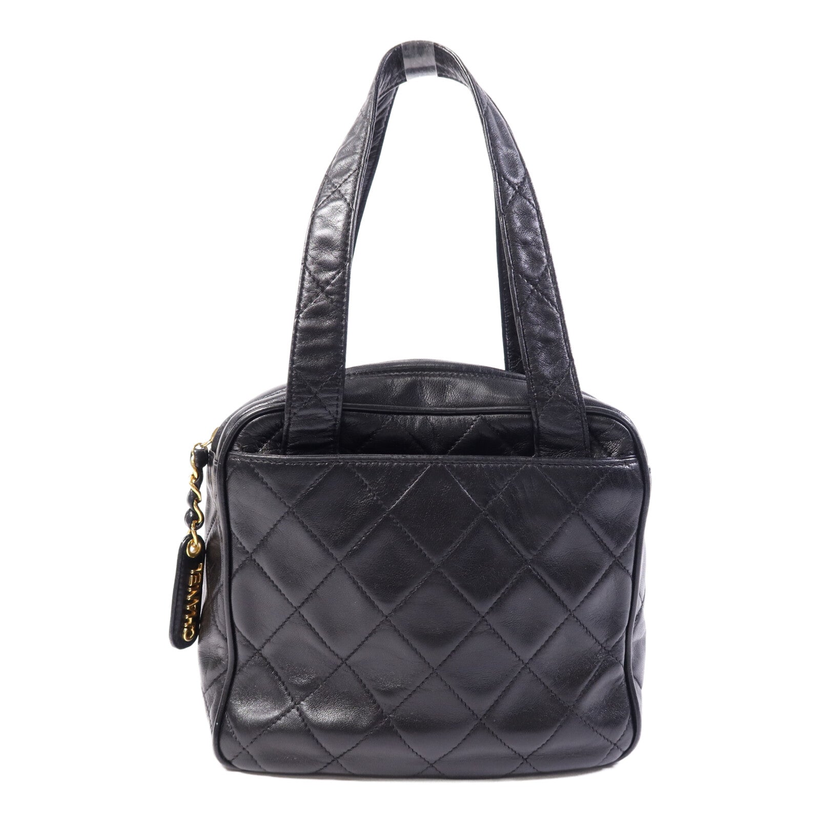 CHANEL 羊皮皮革Vintage Hand Bag金扣手挽袋