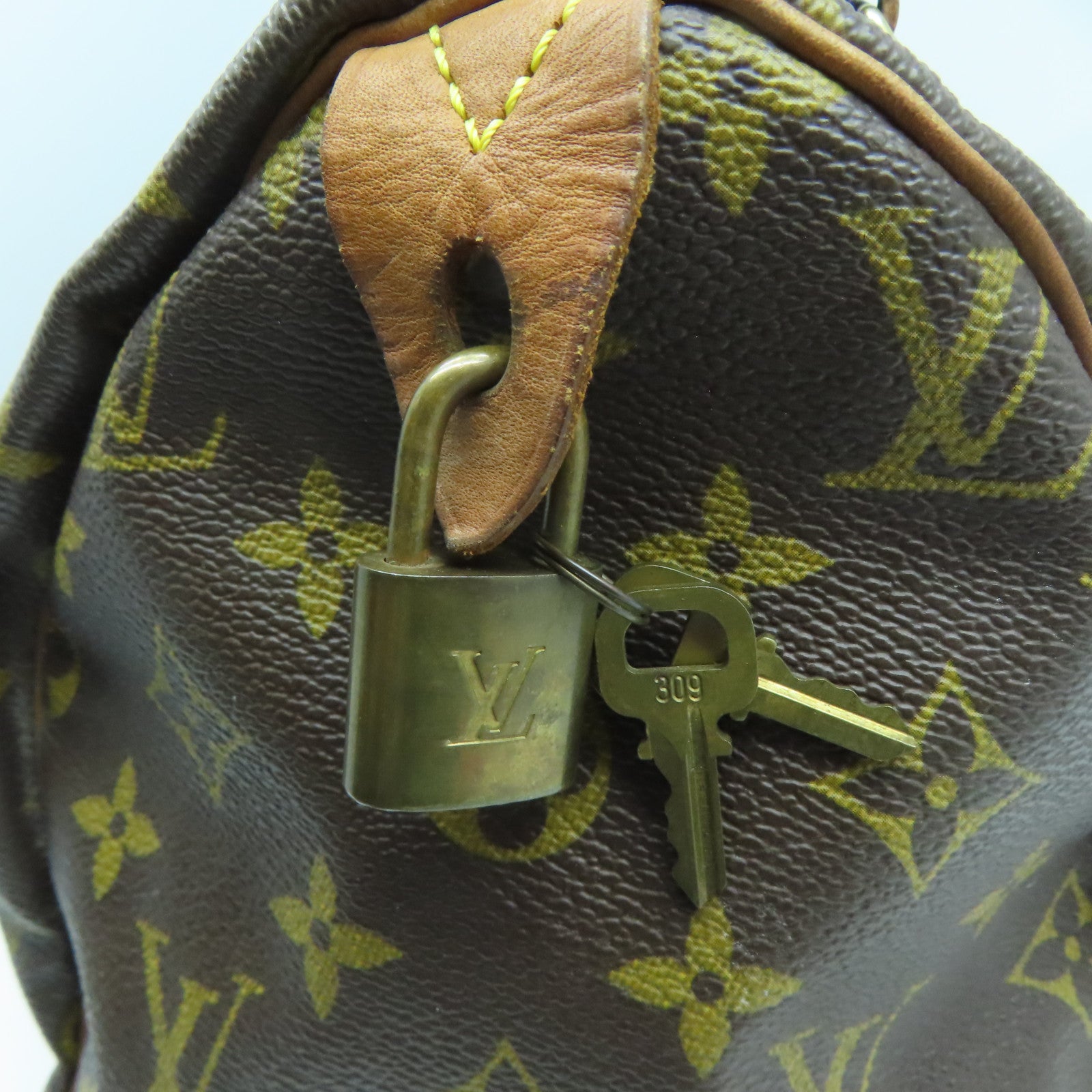 LOUIS VUITTON 【激減優惠】Monogram Speedy 30金扣手挽袋啡色