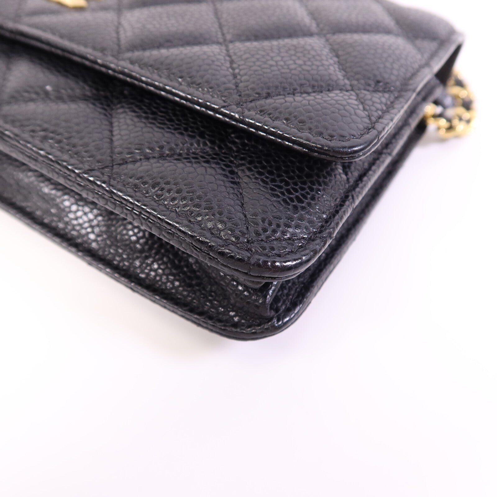 CHANEL 牛皮皮革WOC Wallet On Chain金扣鏈帶肩背袋
