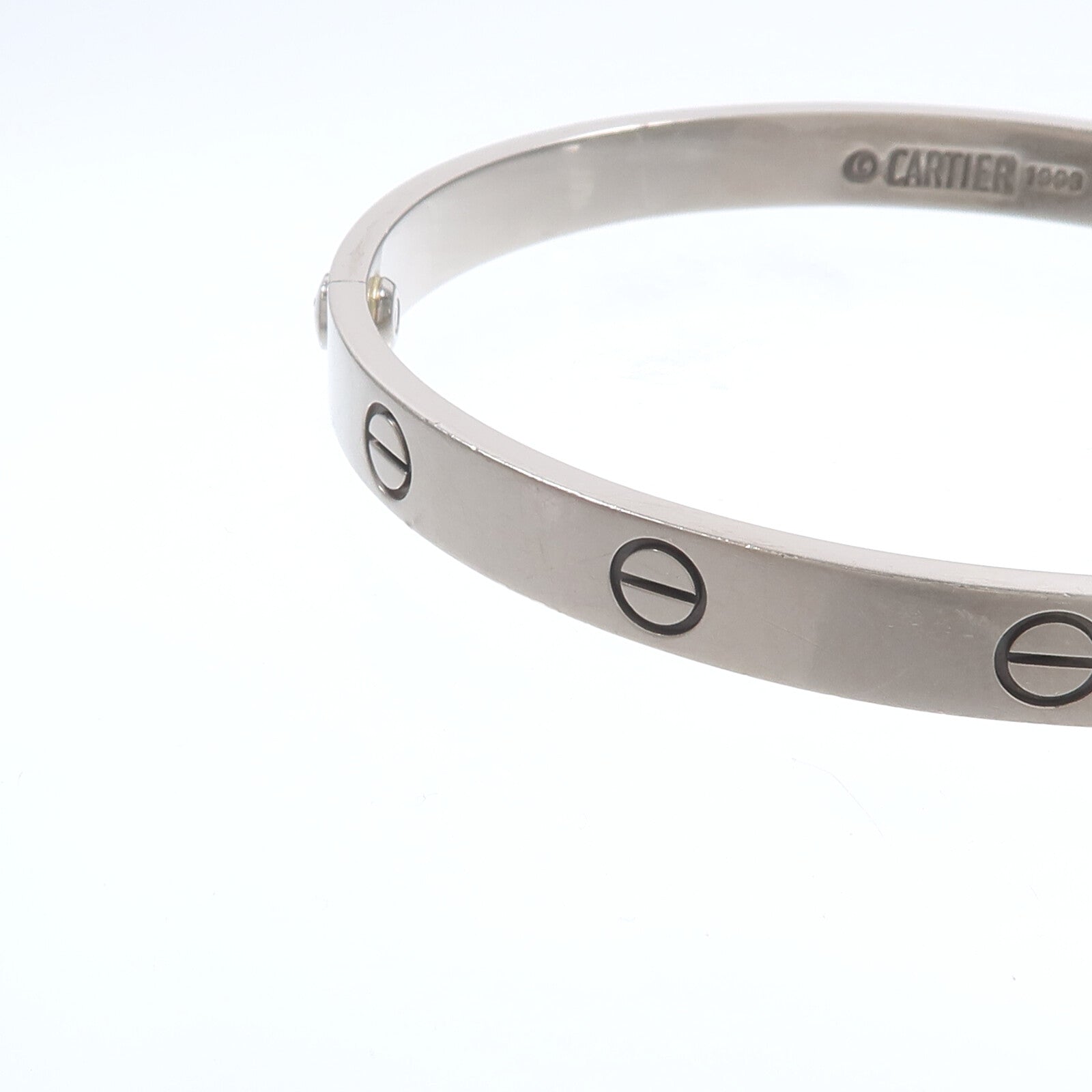 CARTIER 18K白金Love Bracelet手鐲