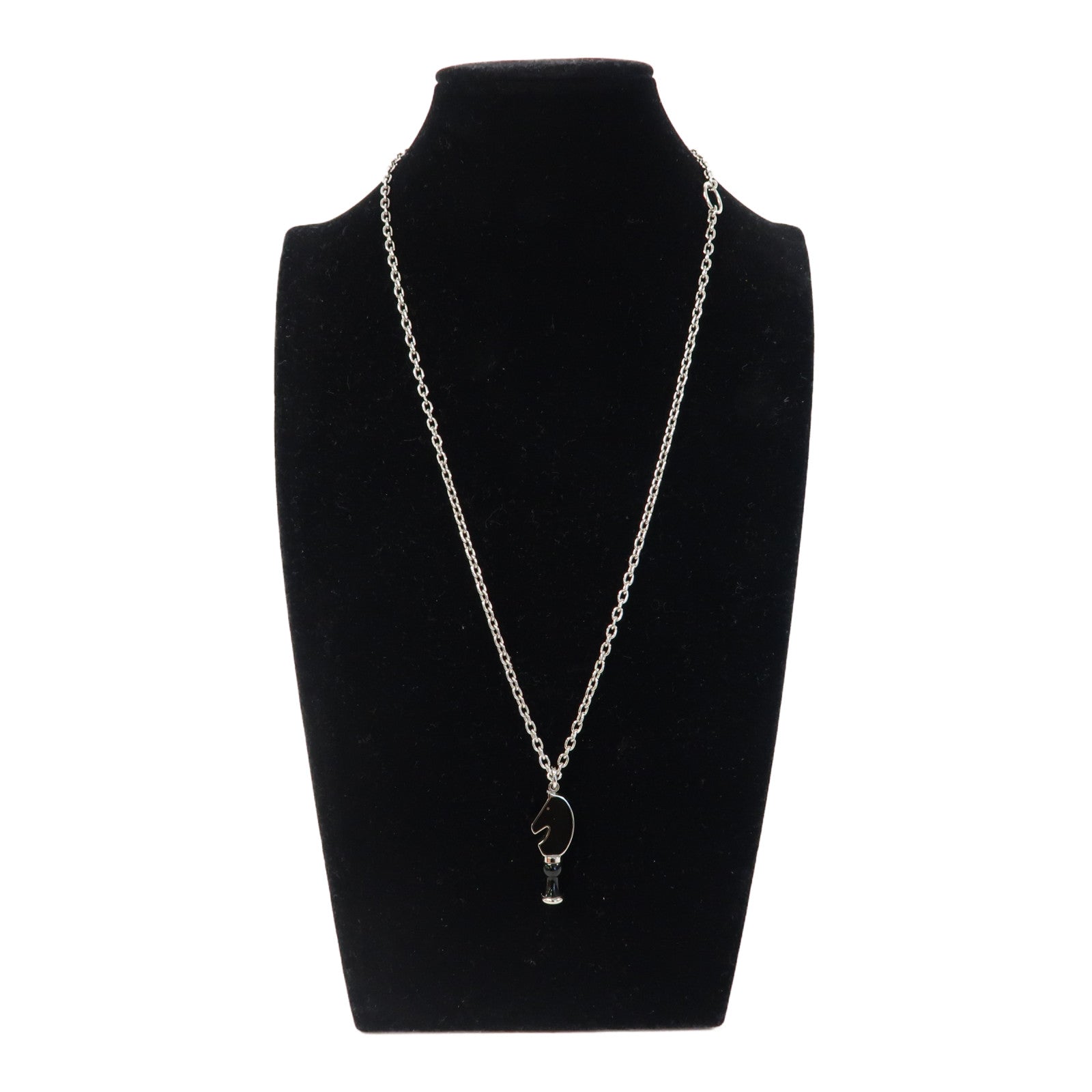 HERMES 金屬Cavalier Necklace項鍊黑色