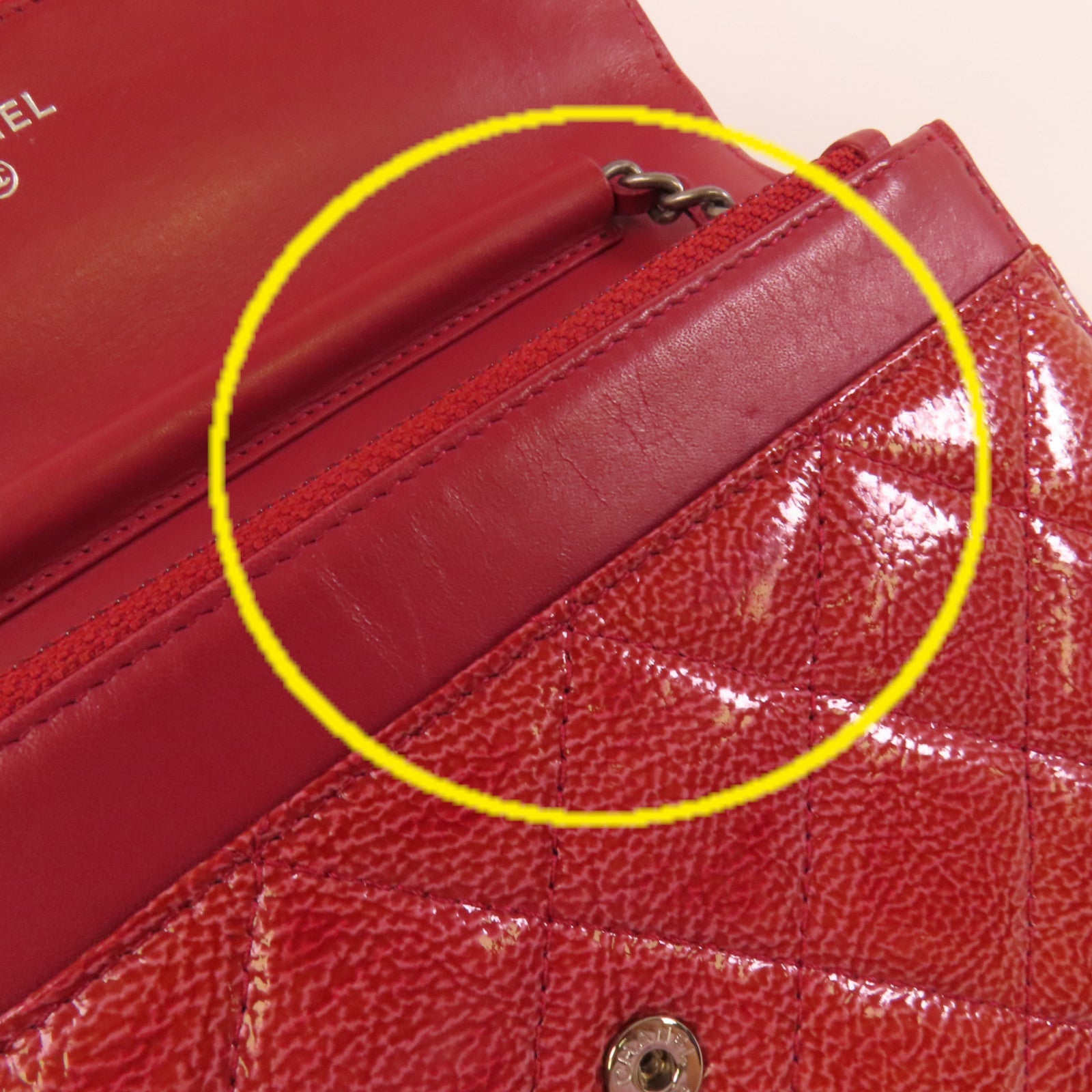 CHANEL 牛皮皮革WOC Wallet On Chain鏈帶肩背袋