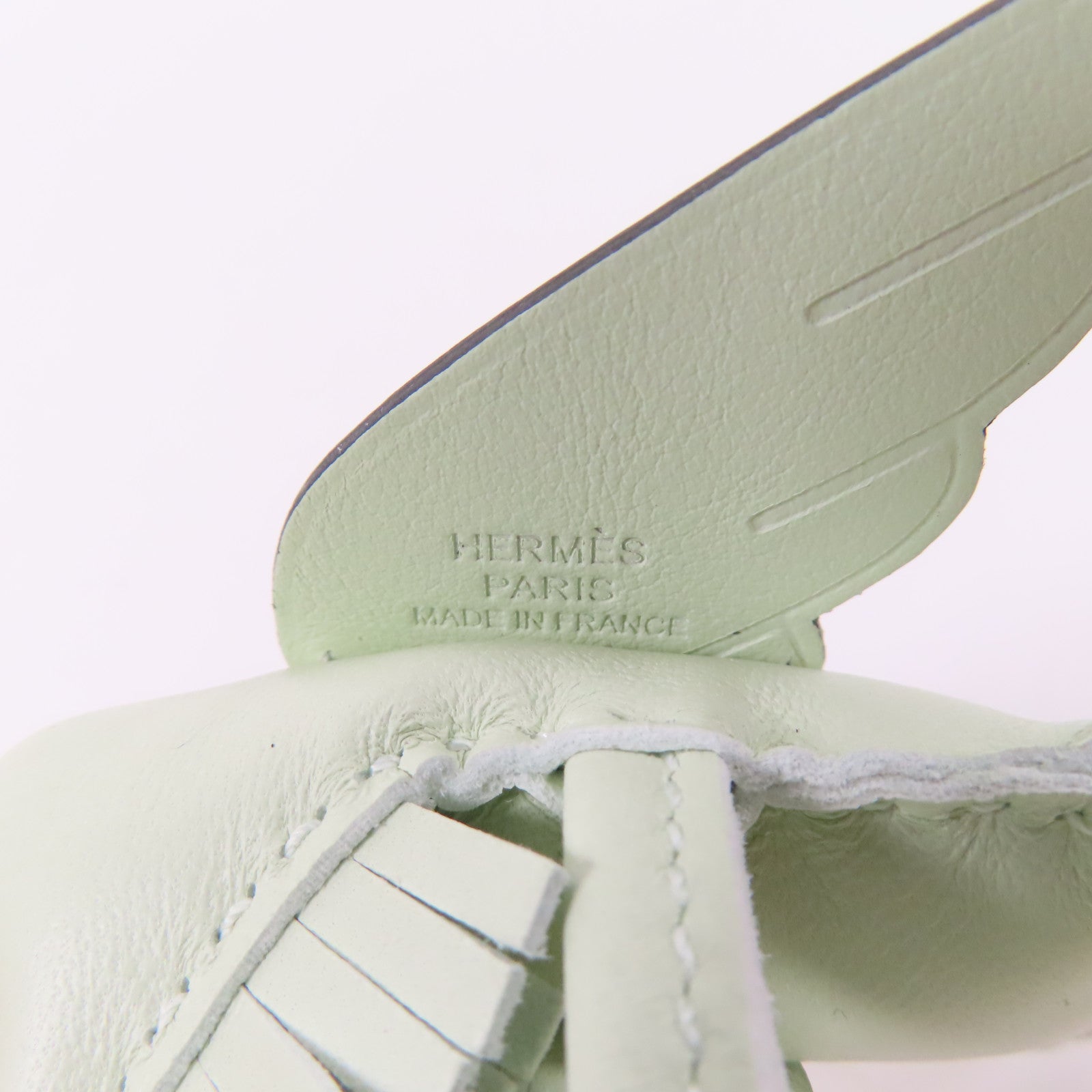 HERMES Milo/Swift皮革Rodeo Pegase PM掛飾Vert Deau