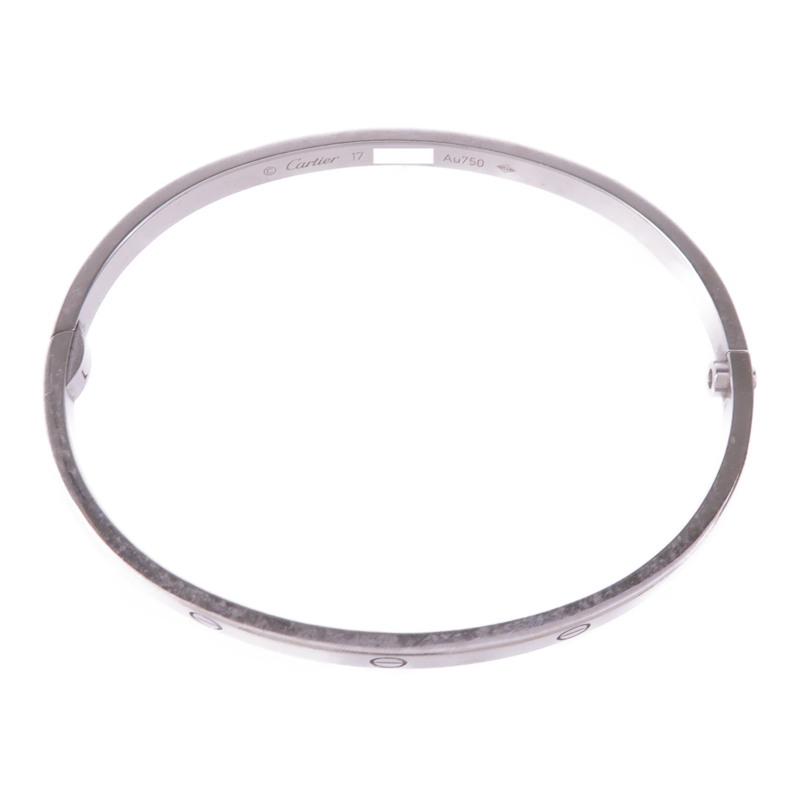 CARTIER 18K白金Love Bangle手鐲Cartier#17