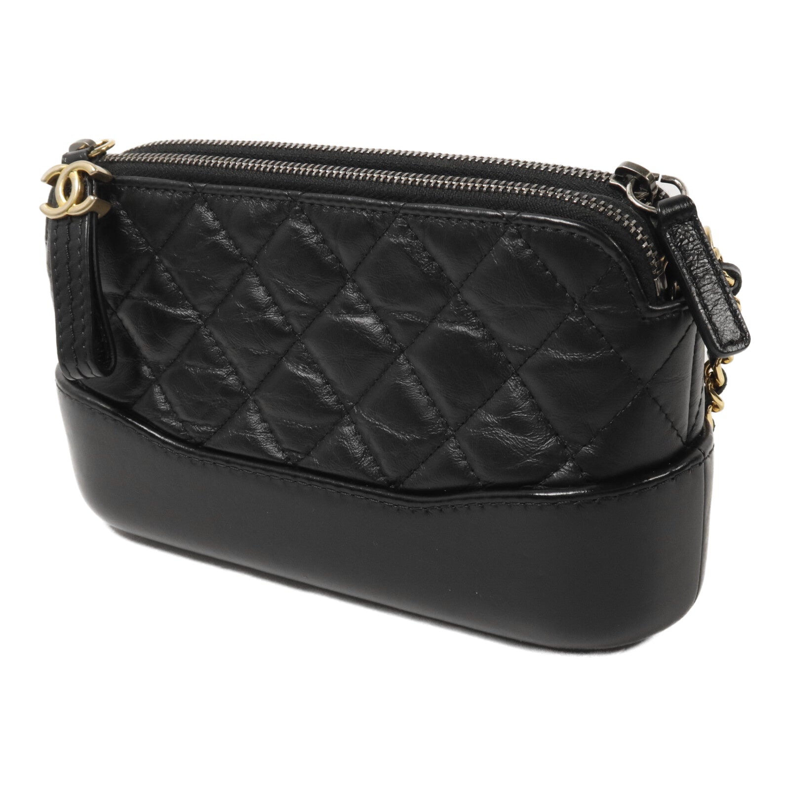 CHANEL 牛皮皮革Gabrielle Wallet On Chain鏈帶肩背袋
