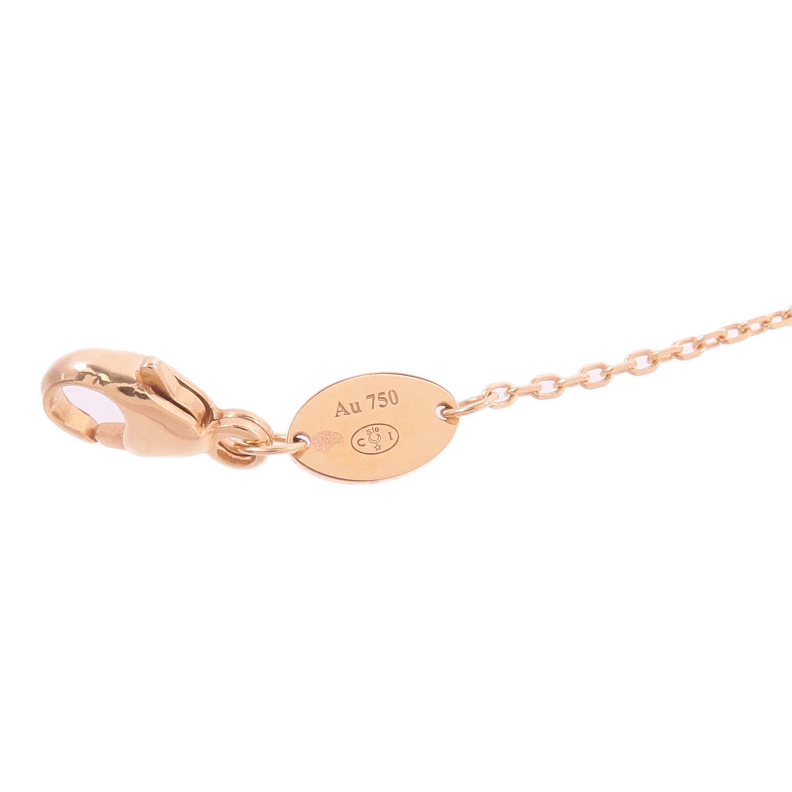 Chaumet 18K玫瑰金/珍珠母貝Jeux De Liens鑽石手鏈