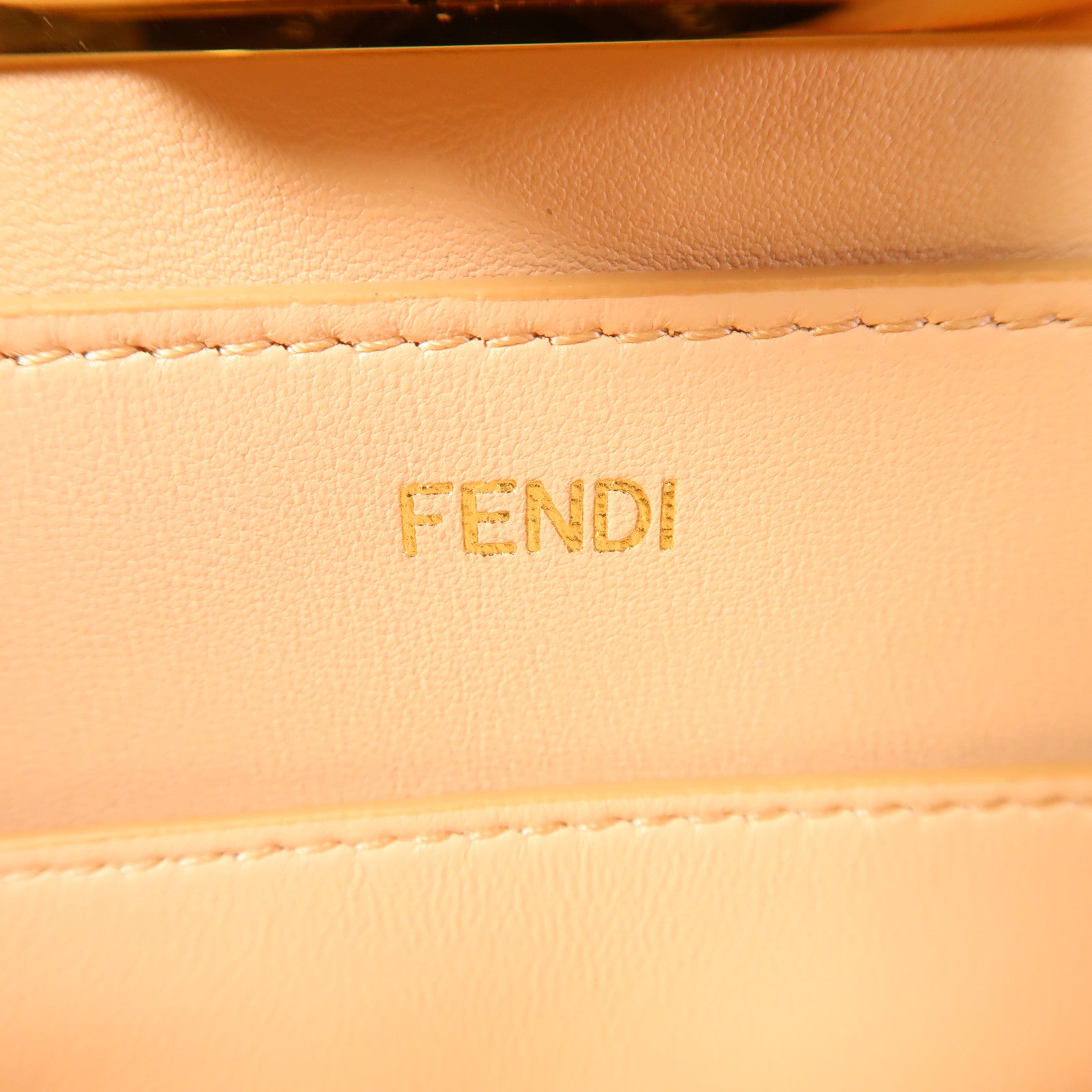 FENDI 牛皮皮革Peekaboo I See U Medium金扣手挽肩背兩用袋