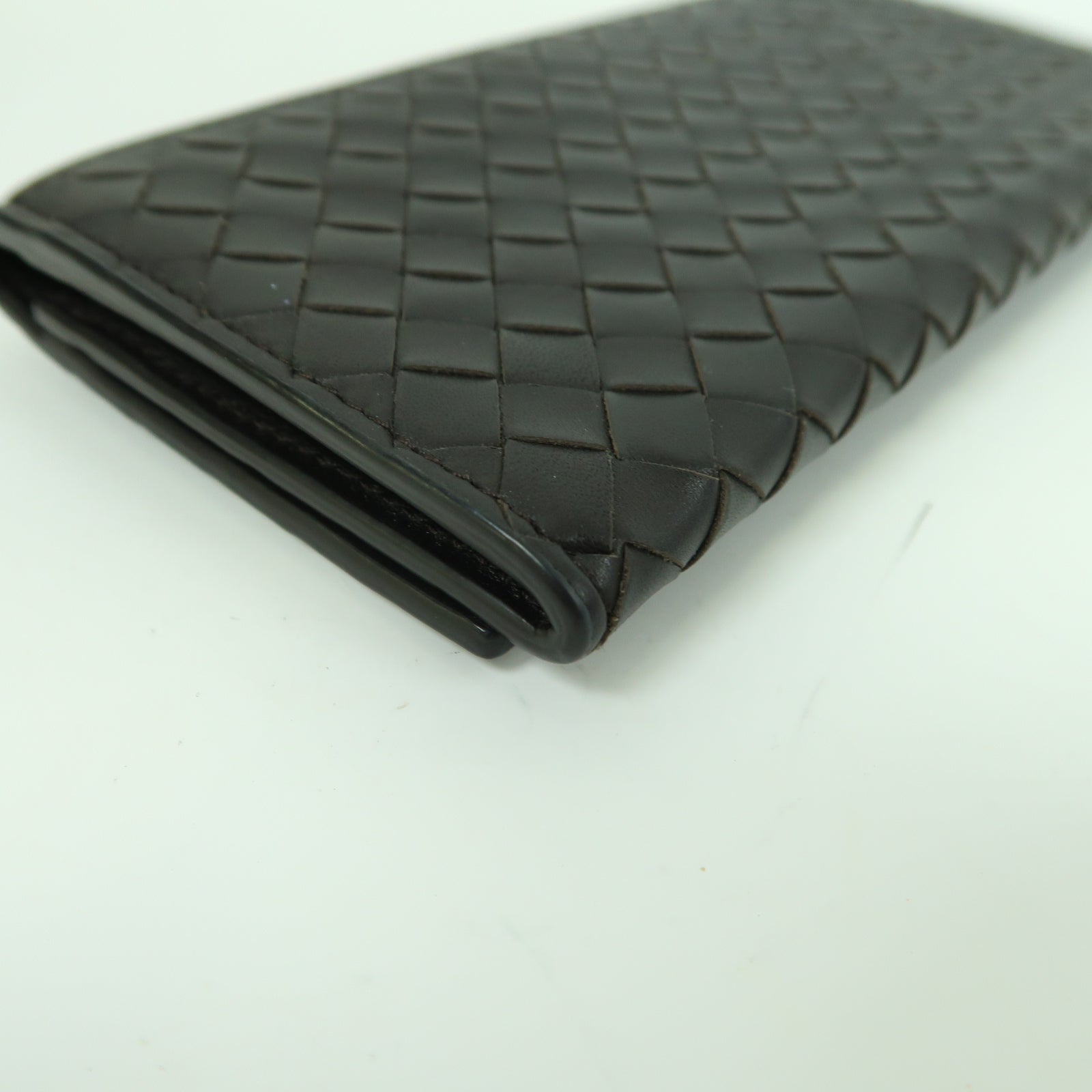 BOTTEGA VENETA 織紋皮革Long Wallet長錢包啡色