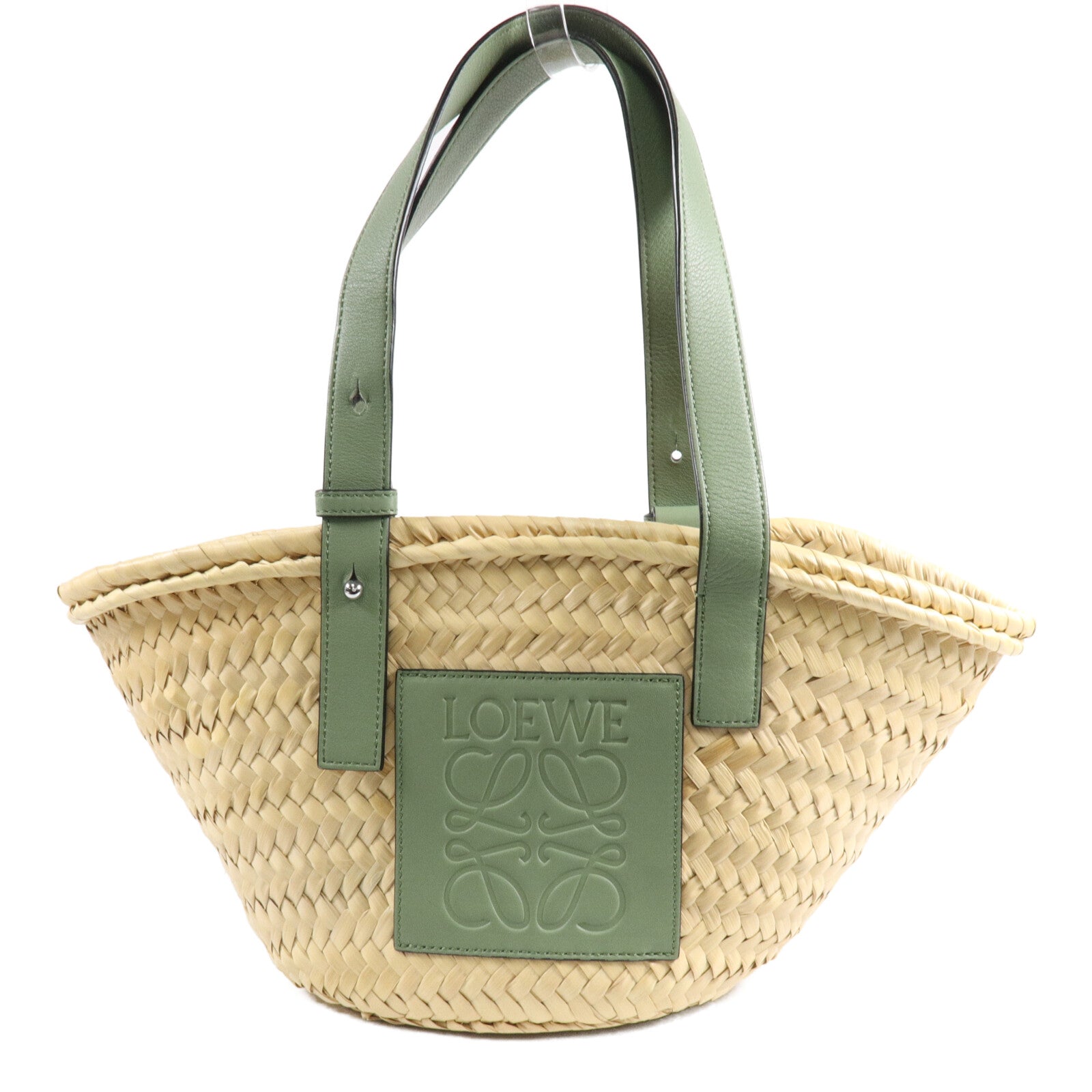 LOEWE 酒椰/皮革Basket Bag肩背袋/手挽袋