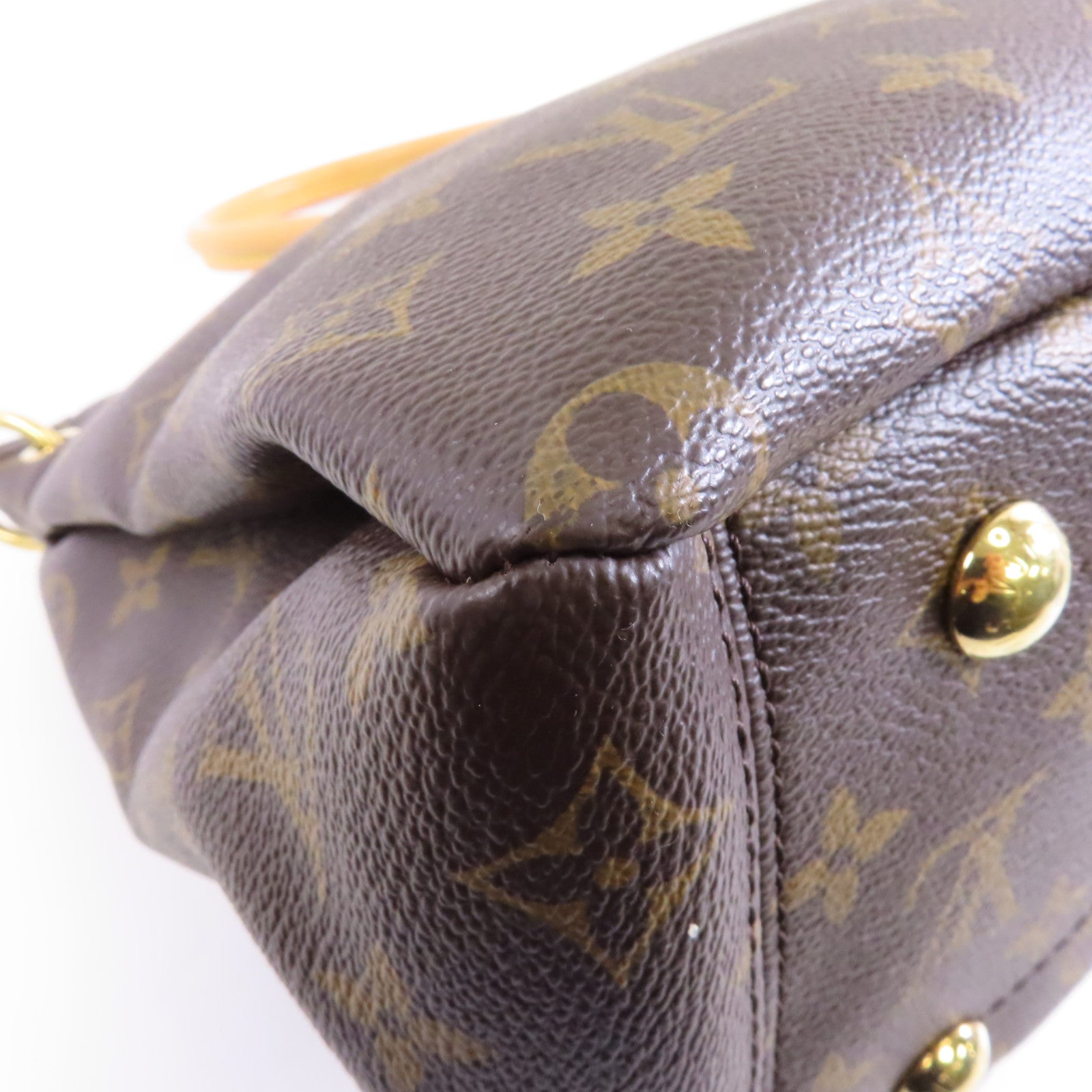 LOUIS VUITTON 【激減優惠】Monogram Pallas MM金扣手挽肩背兩用袋啡色