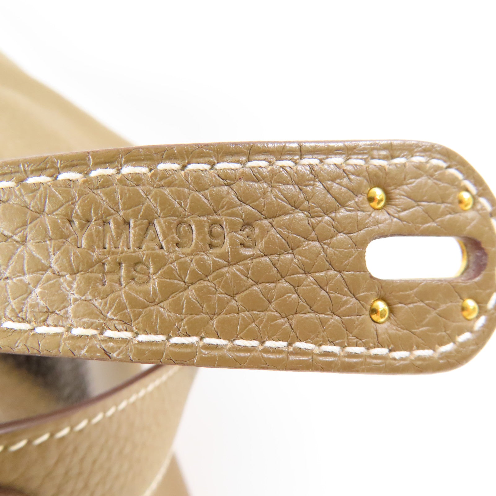 HERMES Clemence皮革Lindy 26金扣手挽肩背兩用袋Etoupe