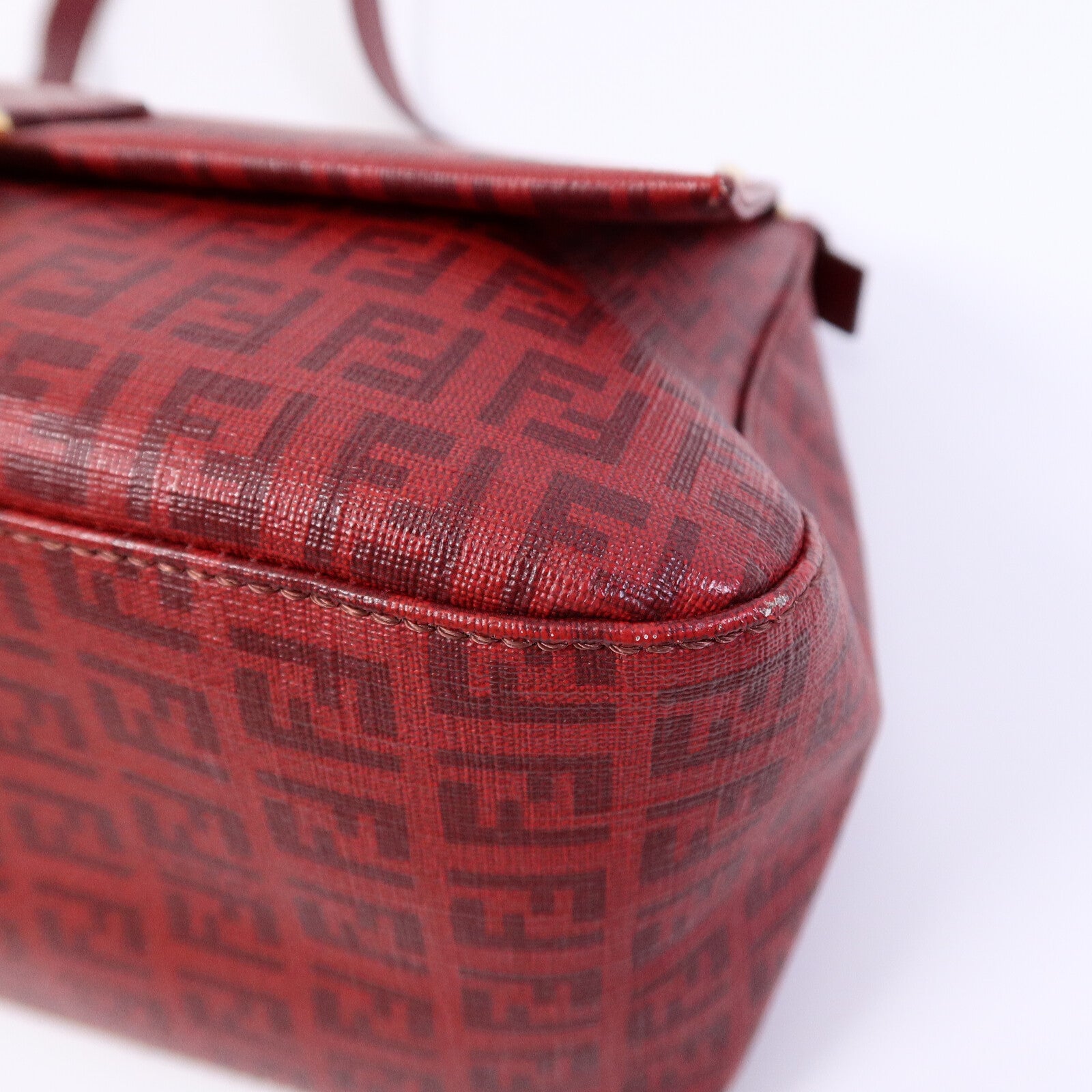 FENDI 塗層帆布Zucchino Mamma Baguette肩背袋