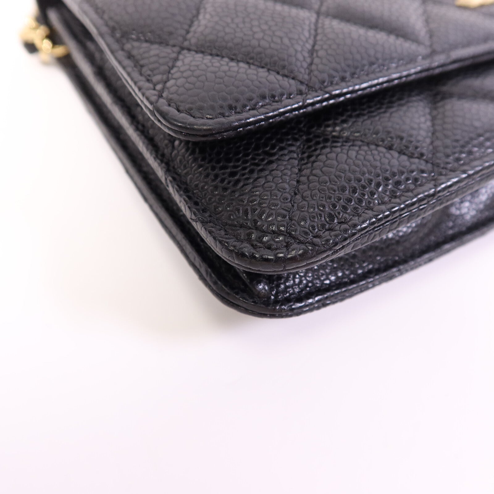 CHANEL 牛皮皮革WOC Wallet On Chain金扣鏈帶肩背袋