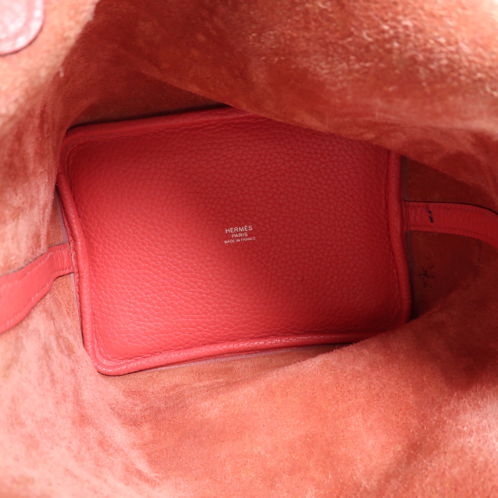 HERMES Clemence皮革Picotin PM銀扣手挽袋I6/Rose Extrem