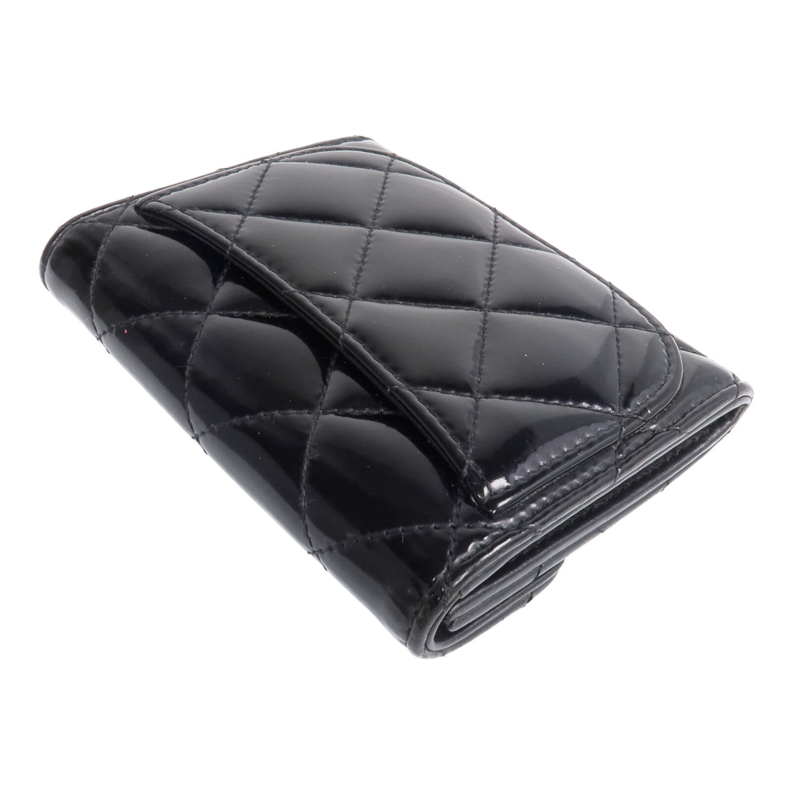 CHANEL 【激減優惠】漆皮皮革Wallet銀扣錢包