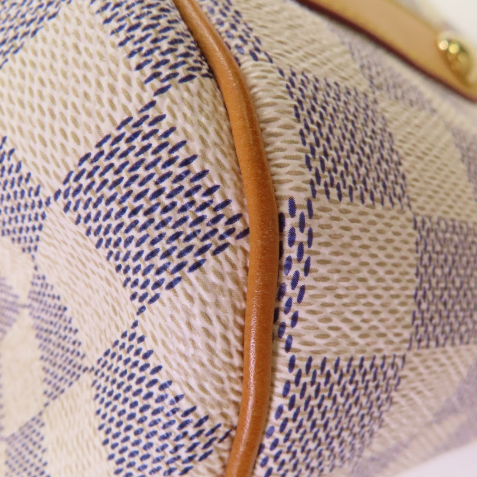LOUIS VUITTON Damier Azur Siracusa GM 2 Way Shoulder Bag金扣手挽肩背兩用袋米白色/啡色