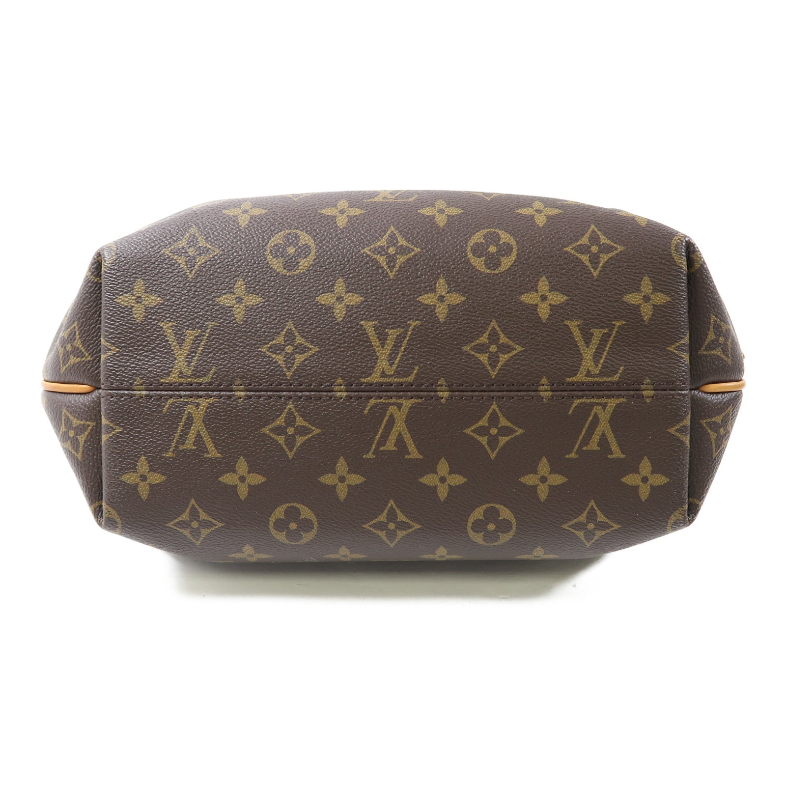 LOUIS VUITTON Monogram Turenne MM金扣手挽肩背兩用袋棕色