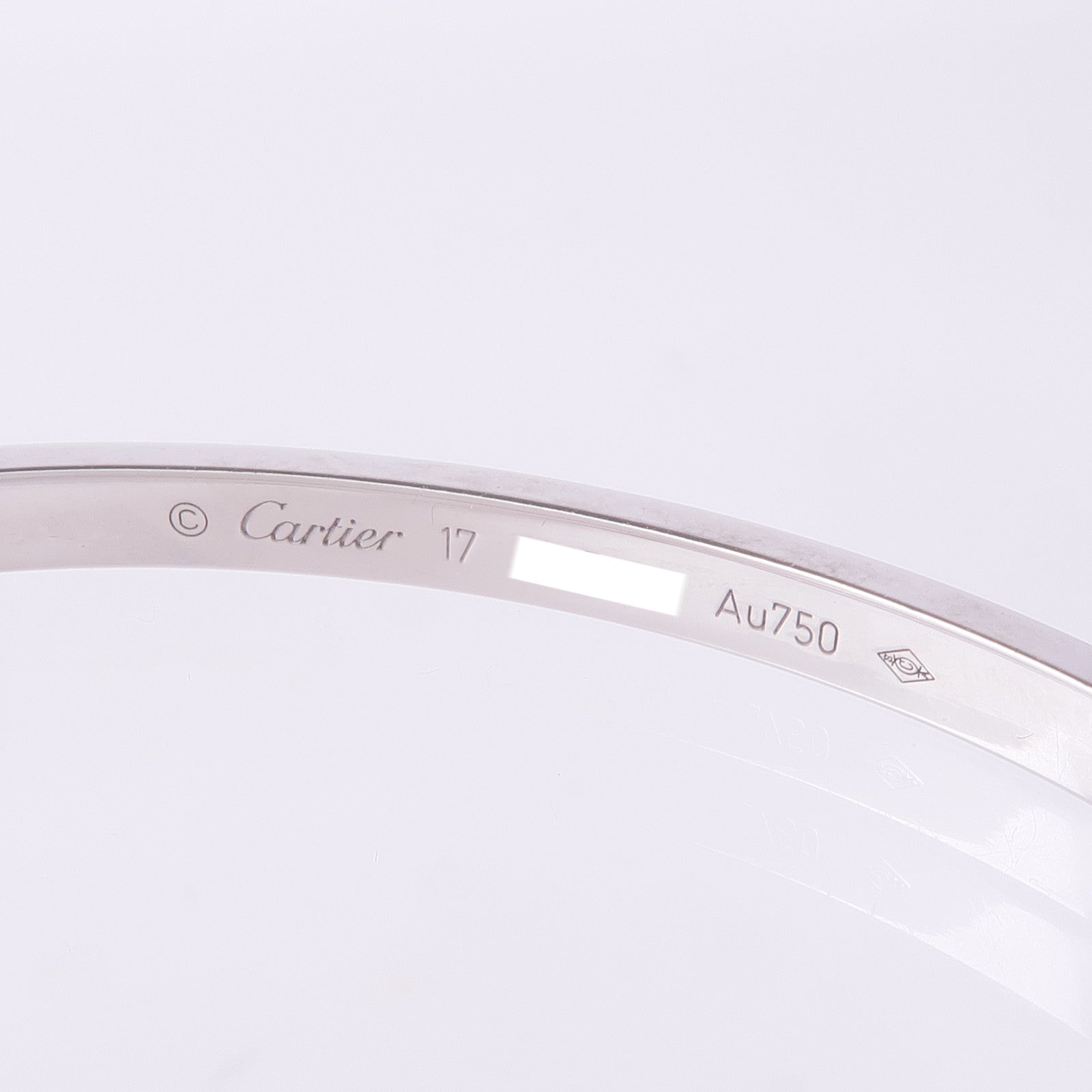 CARTIER 18K白金Love Bangle手鐲Cartier#17