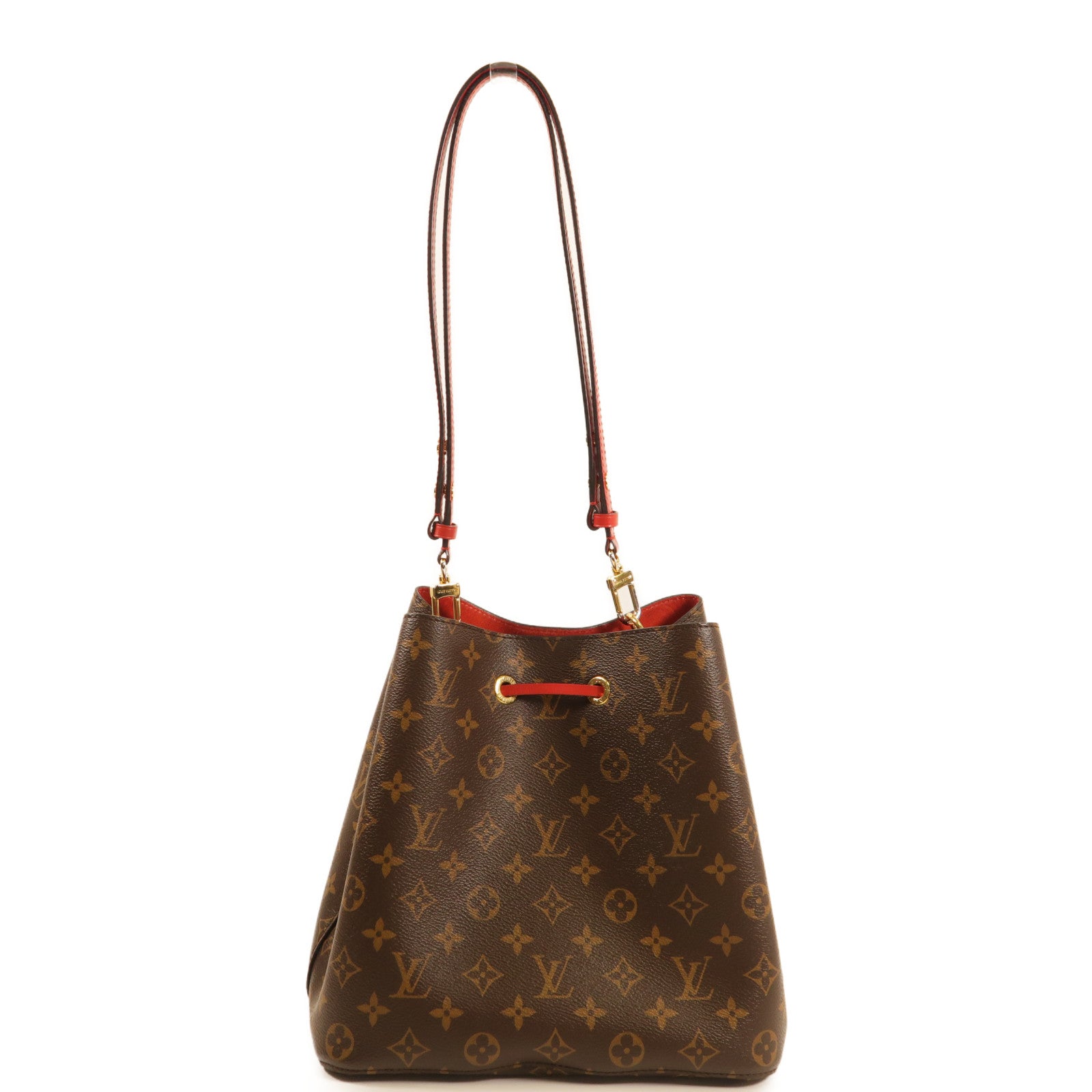 LOUIS VUITTON Monogram Neo Noe Bucket Bag金扣肩背袋Coquelicot